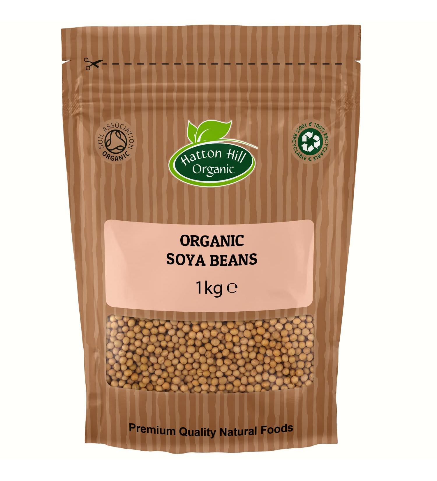 Hatton Hill Organic 1kg Organic SOYA Beans - Non-GMO, Gluten-Free - Buy Online on GoSupps.com