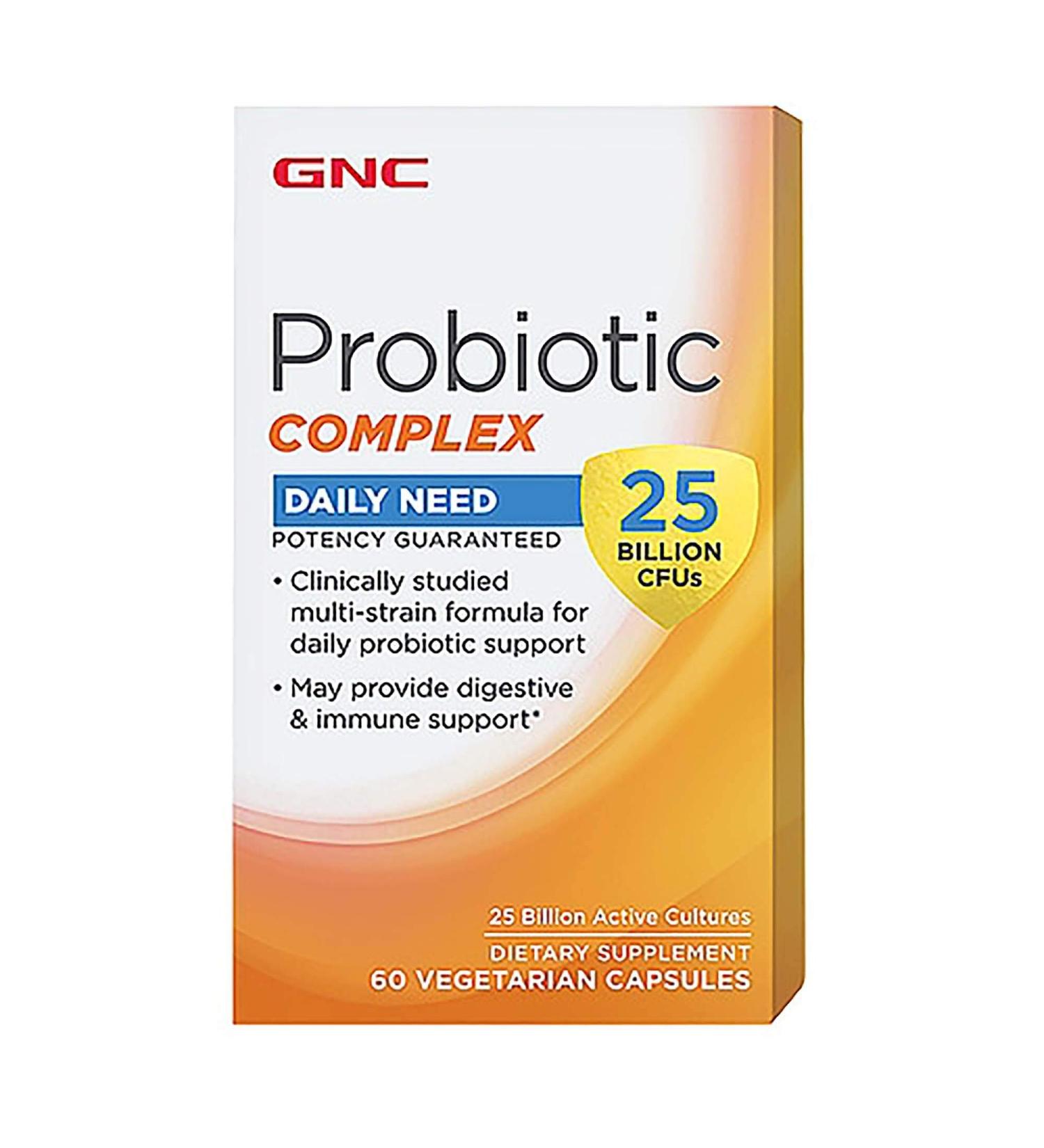 GNC Probiotic Complex Daily Need with 25 Billion CFUs Twin Pack 60 Capsules per Bottle Daily Probiotic Support - Buy Online on GoSupps.com