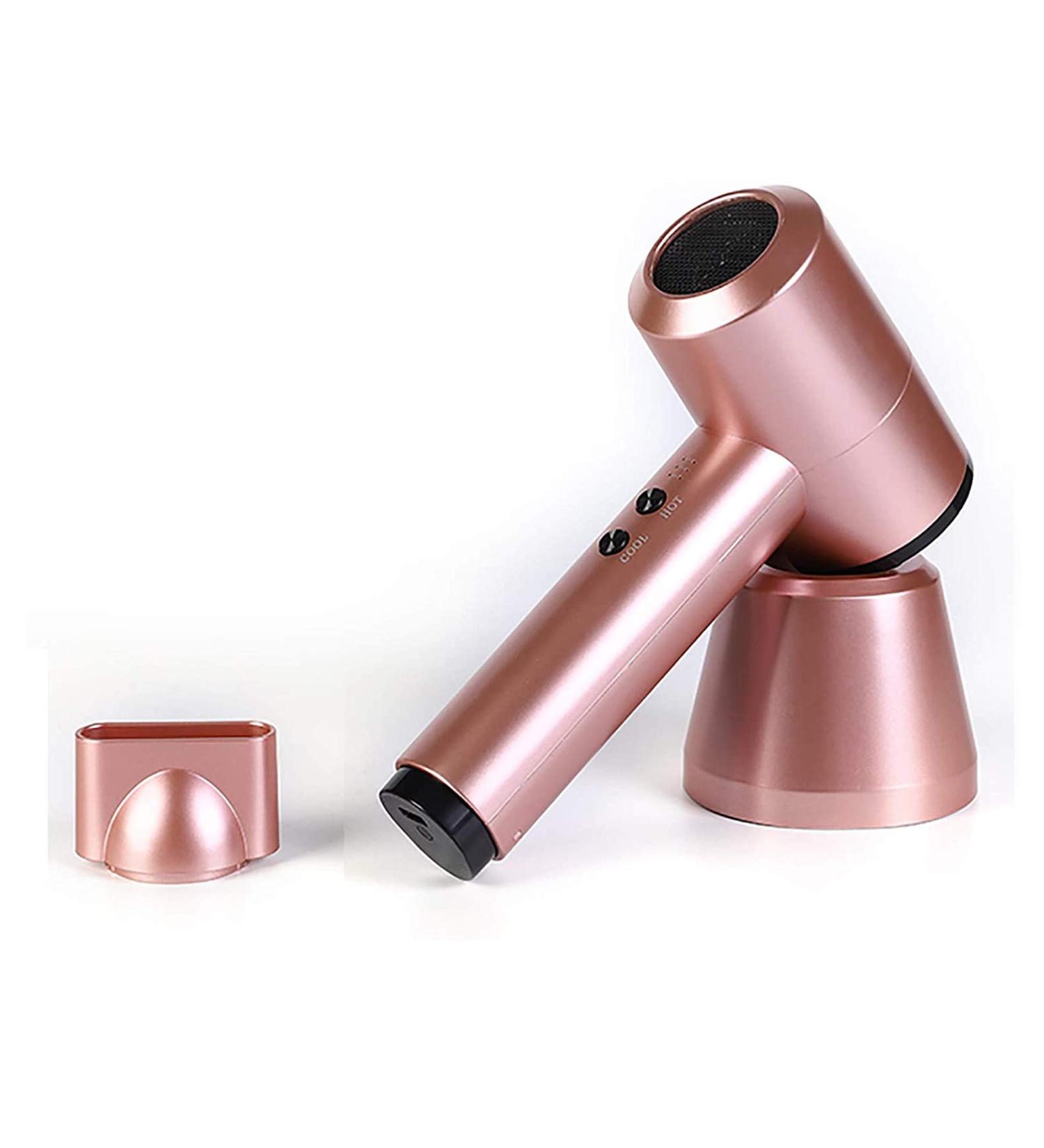 Portable Cordless Hair Dryer Hand-held Wireless Hair Dryer Rechargeable Blow Dryer for Blowing Hair Painting Drying Gold - Buy Online on GoSupps.com