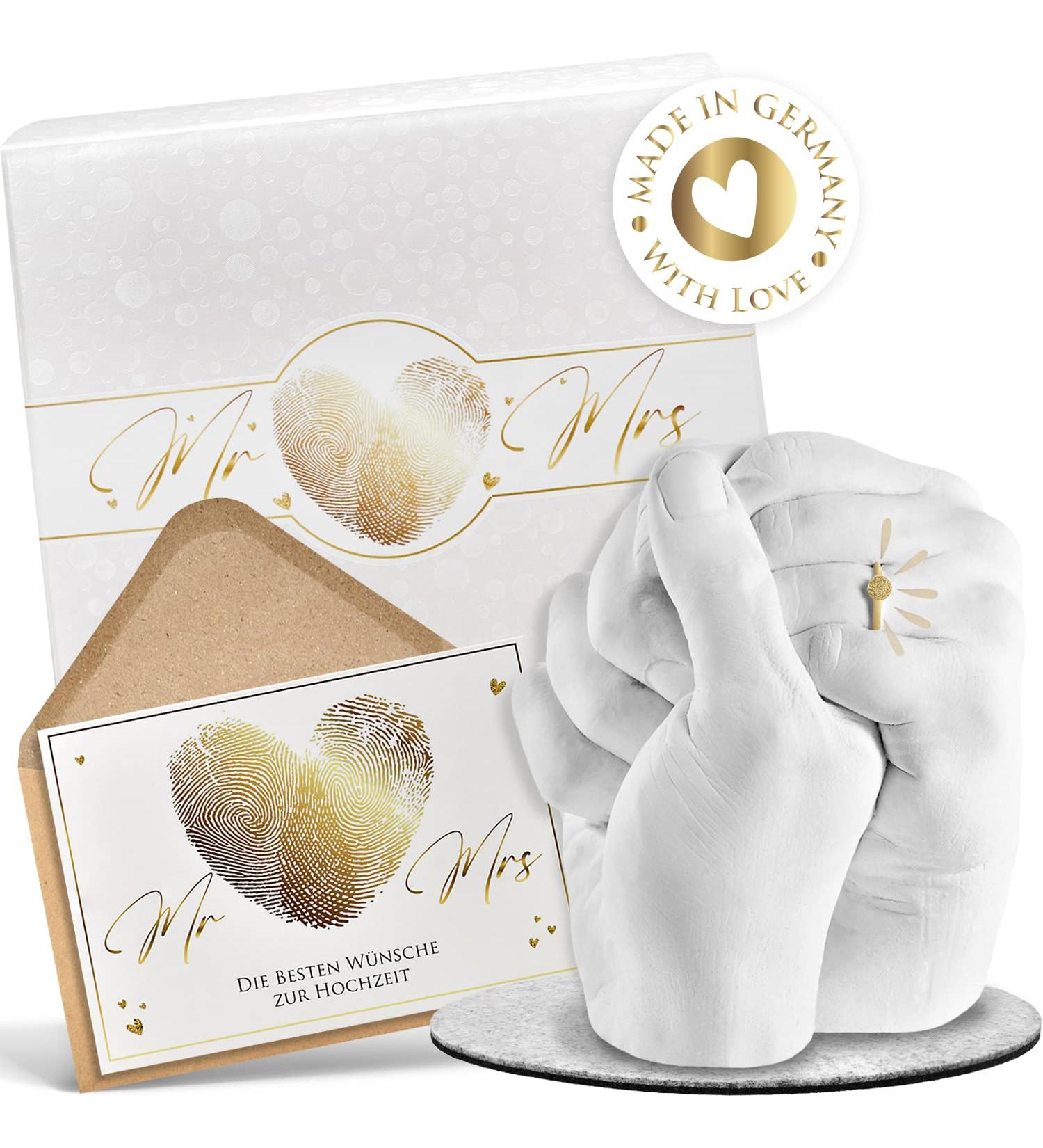 Gipsme MR & MRS 3D Handprint Wedding Gifts | Unique Bridal Couple Gifts with Card & Box - Buy Online on GoSupps.com