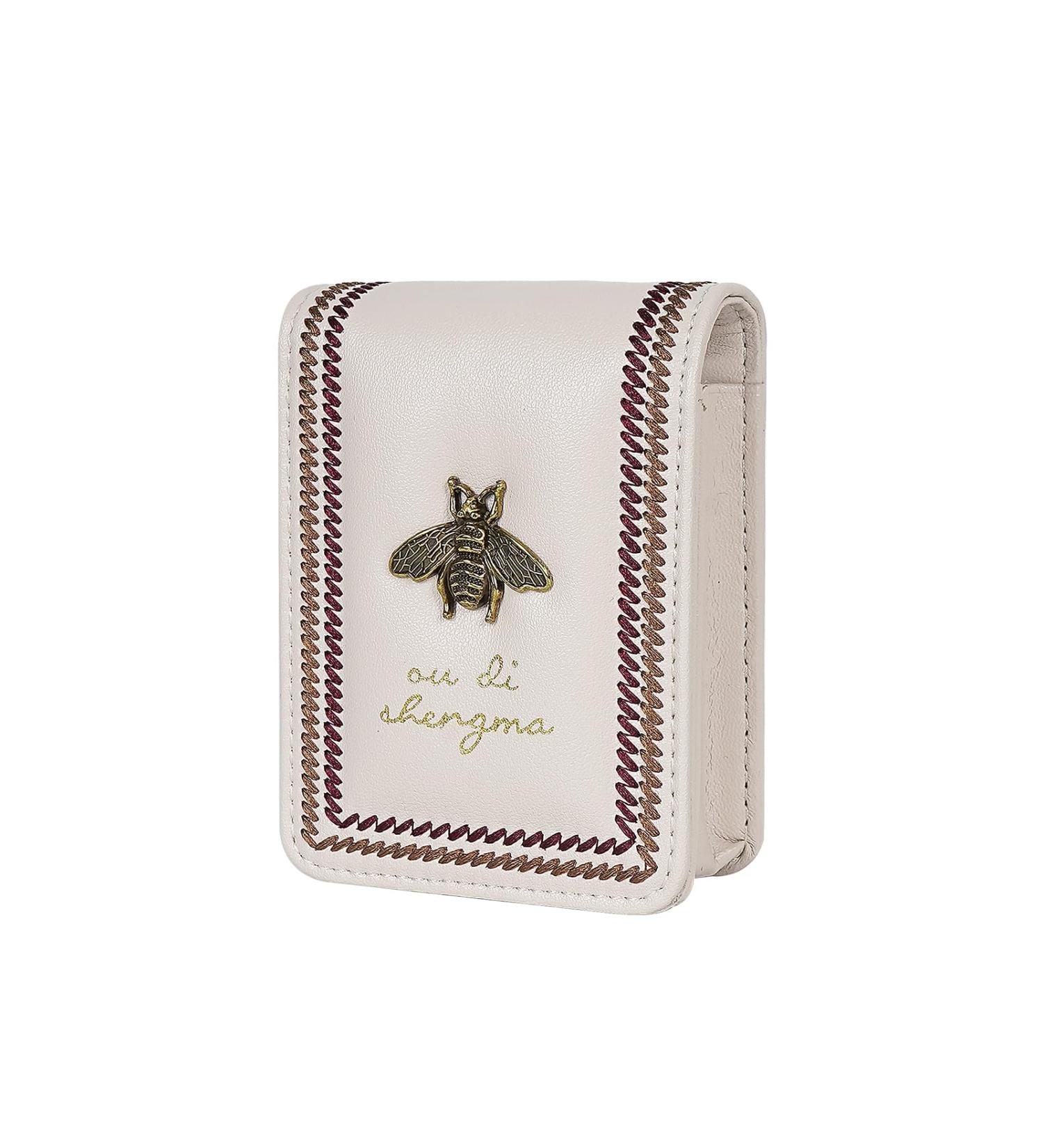 Stylish Lipstick Case with Mirror - Mini Lipstick Holder for Purse & Travel Makeup Pouch (White - Buy Online on GoSupps.com