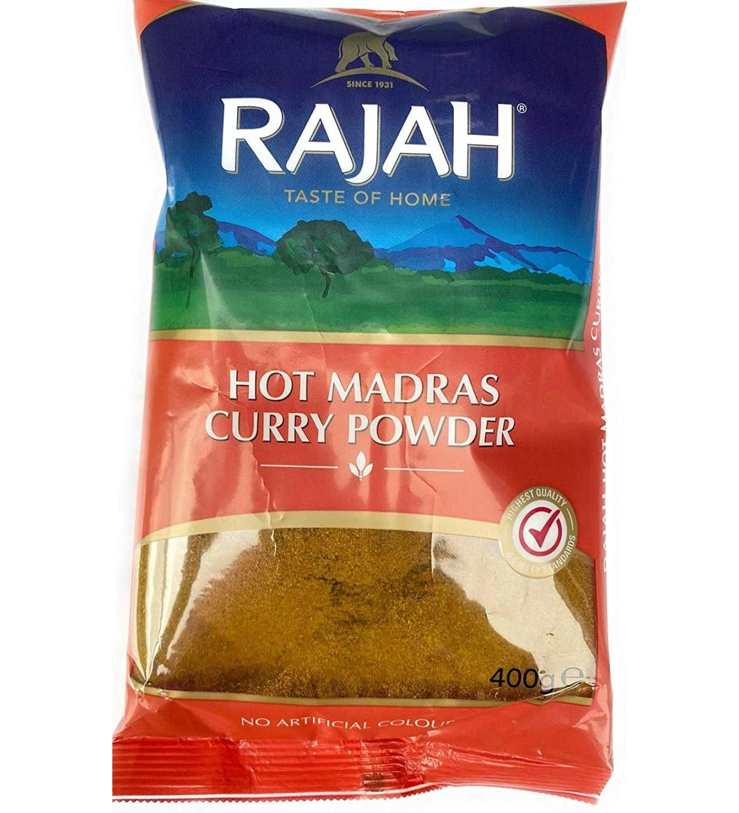 Rajah Rajah Hot Madras Curry Powder 10 x 400g
