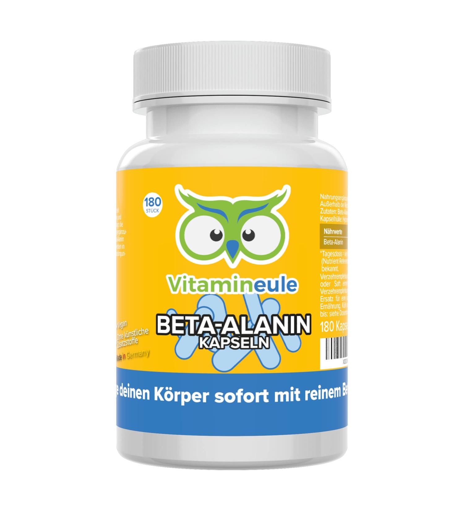 Beta Alanine Capsules 500mg | Vegan & Lab Tested | No Additives | Carnosine Booster for Muscle Building - Vitamineule  - Buy Online on GoSupps.com