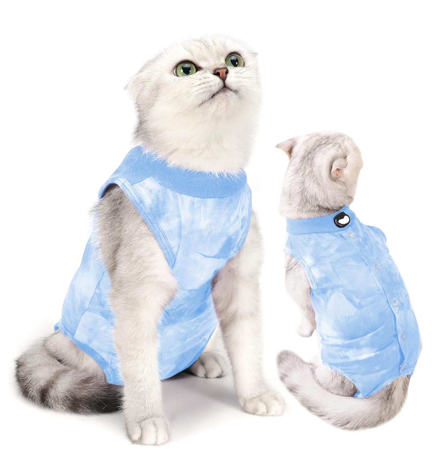 Shop Lianzimau Katzenbody - Post-Op Cat Body Suit | Medical Clothing for Cats | Anti-Losing Light Blue Suit - International Shipping - Buy Online on GoSupps.com