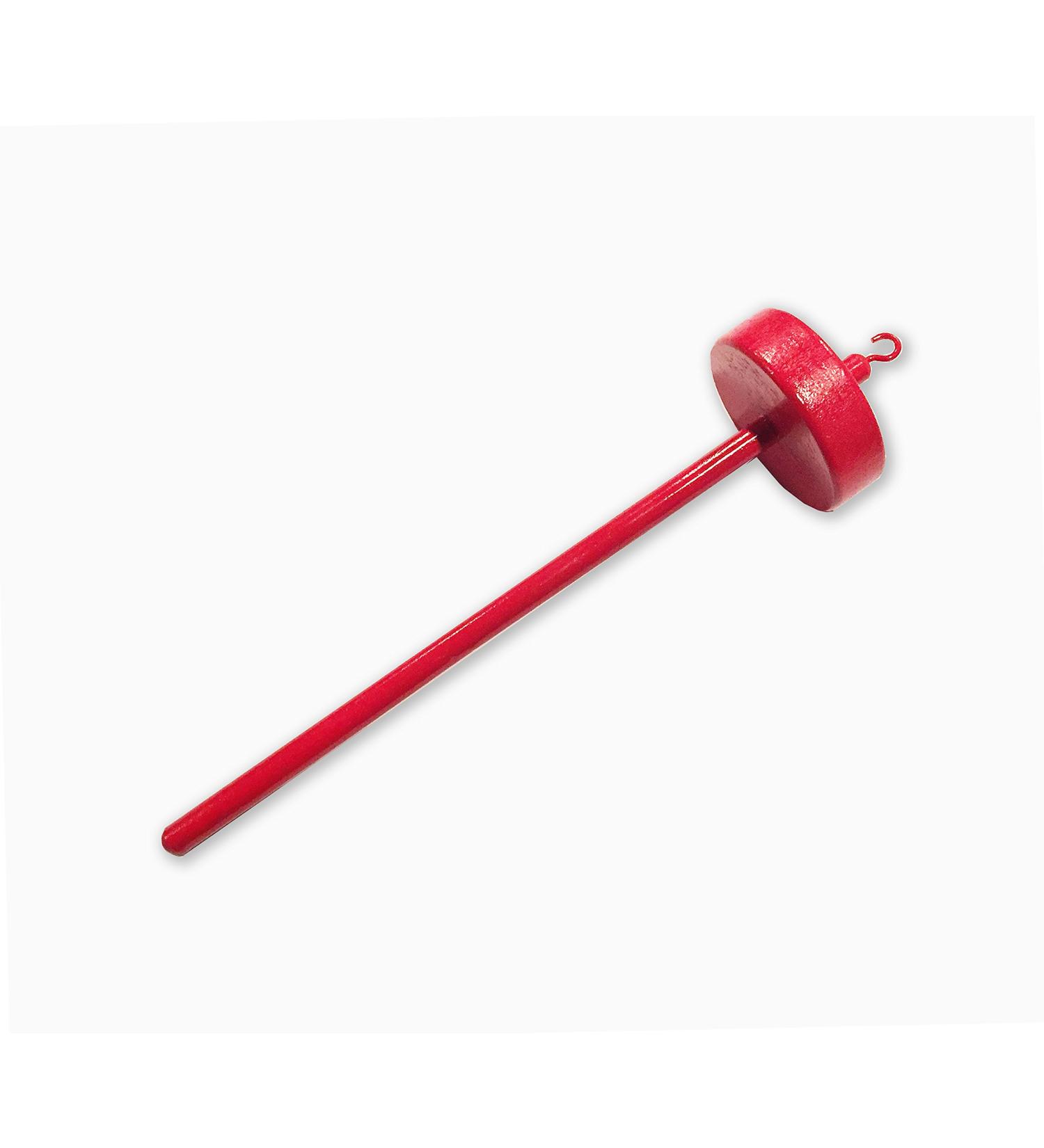 Happy Classy Drop Spindle Maple Top Whorl Spinning Color Series (Red)