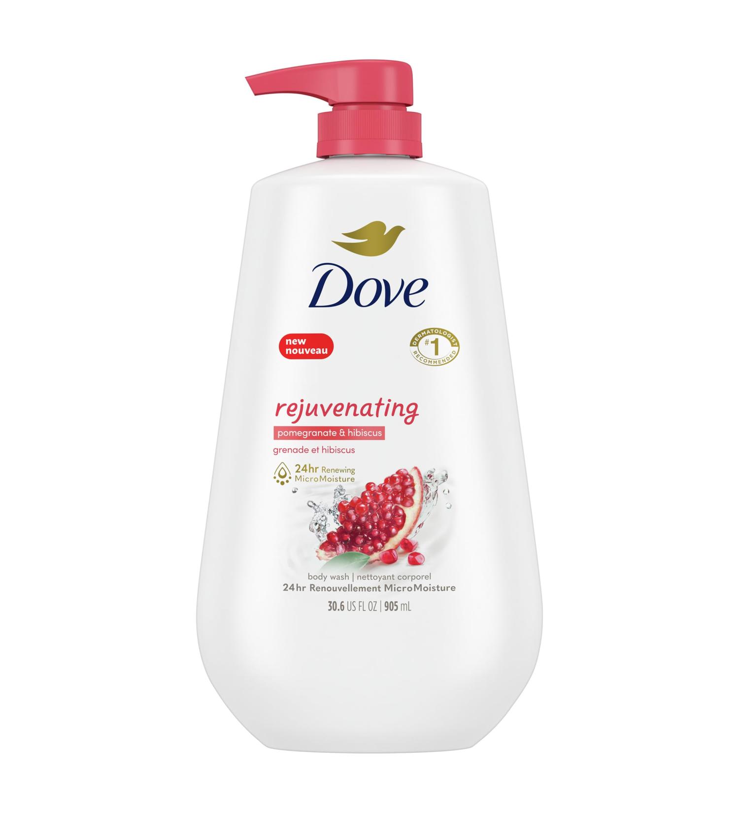 Rejuvenating Pomegranate & Hibiscus Body Wash - Gentle Cleanser for Healthy Skin | 30.6 oz | 24hr MicroMoisture - Buy Online on GoSupps.com