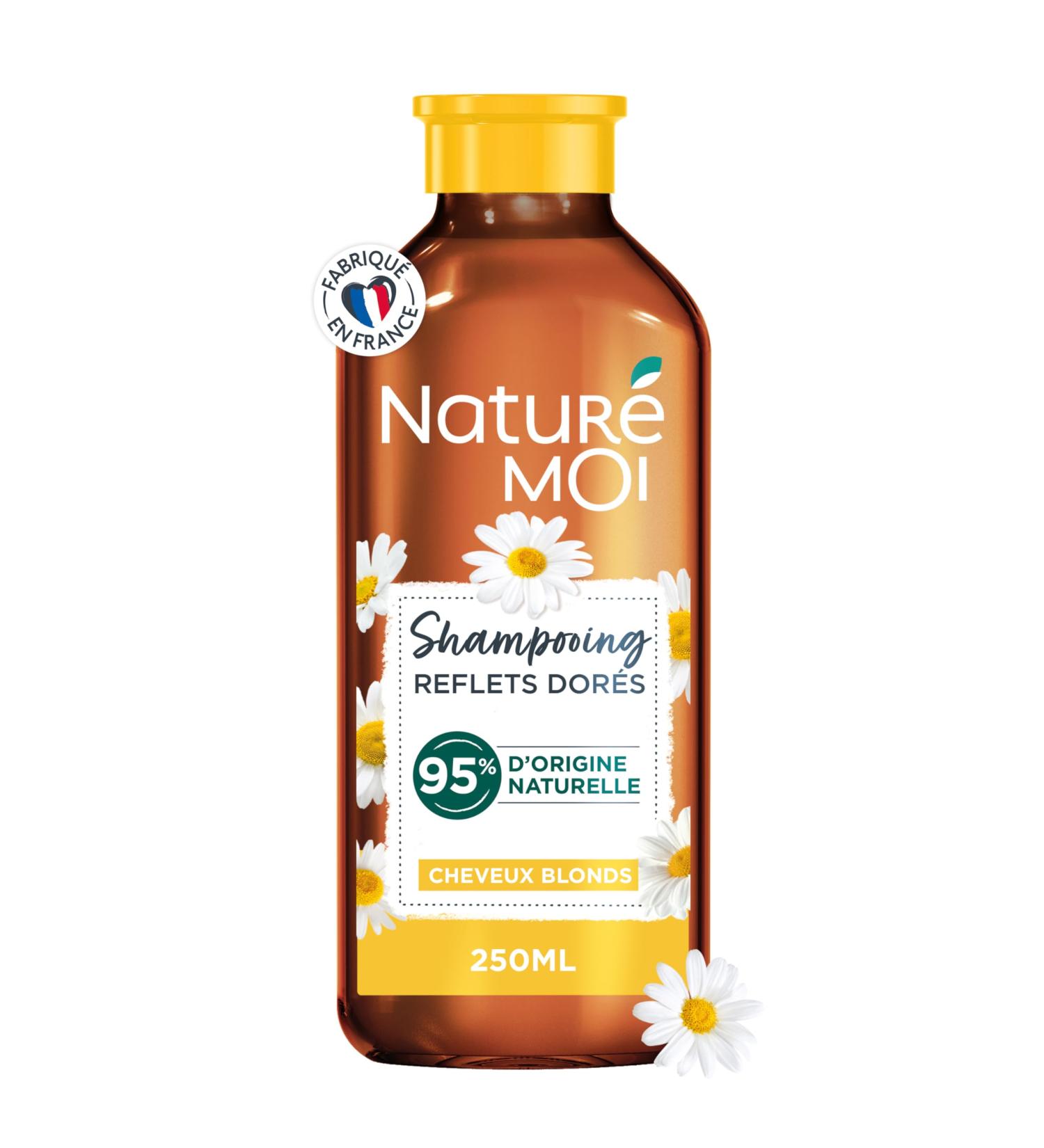 Natur Moi - Golden Highlights Shampoo - Hair Care for Blonde Hair - Sulfate-Free Shampoo - Revives Highlights - Organic Chamomile - 95% Natural Origin - 250 ml - Made in France - Buy Online on GoSupps.com