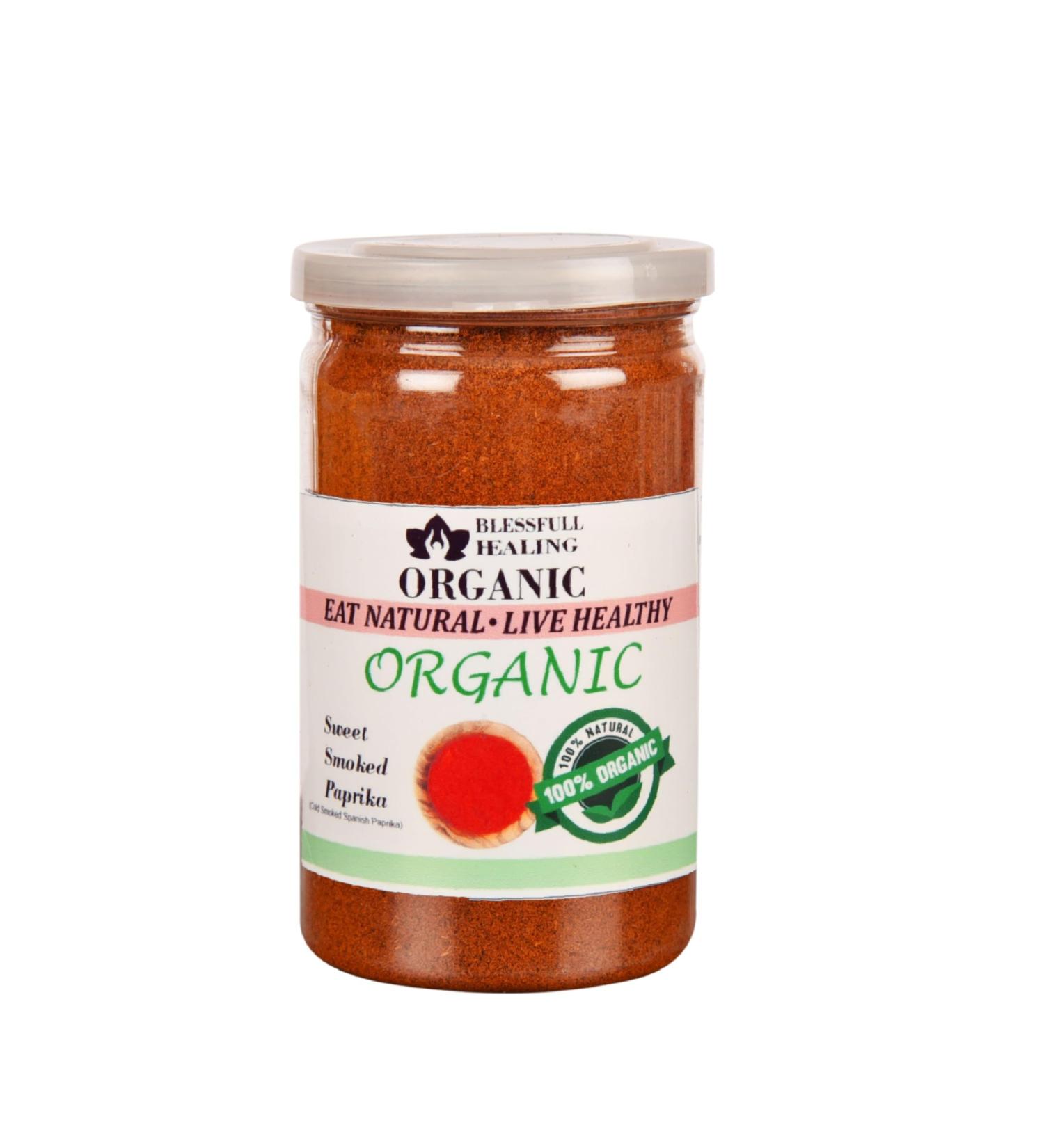 Blessfull Healing Organic Sweet Smoked Paprika (Cold Smoked Spanish Paprika) 100 Gram (Packing May Vary) 100 Gram 3.35 oz