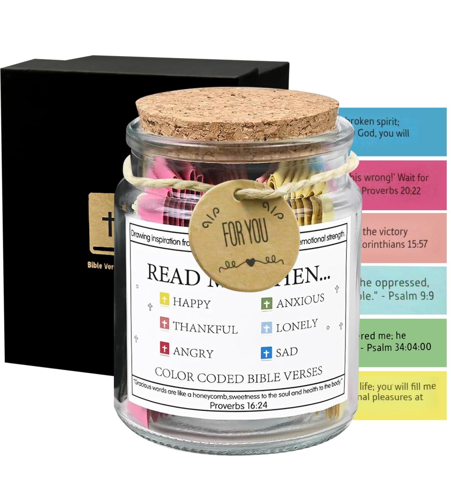 Bible Verse Jar Read Me When Bible Verses Jar the Hope Jar Bible Verses Bible Jar with 90 Coloring Scriptures Prayer Bible Verses in a Jar Bible Verses for Emotions and Feelings Christian Gifts - Buy Online on GoSupps.com