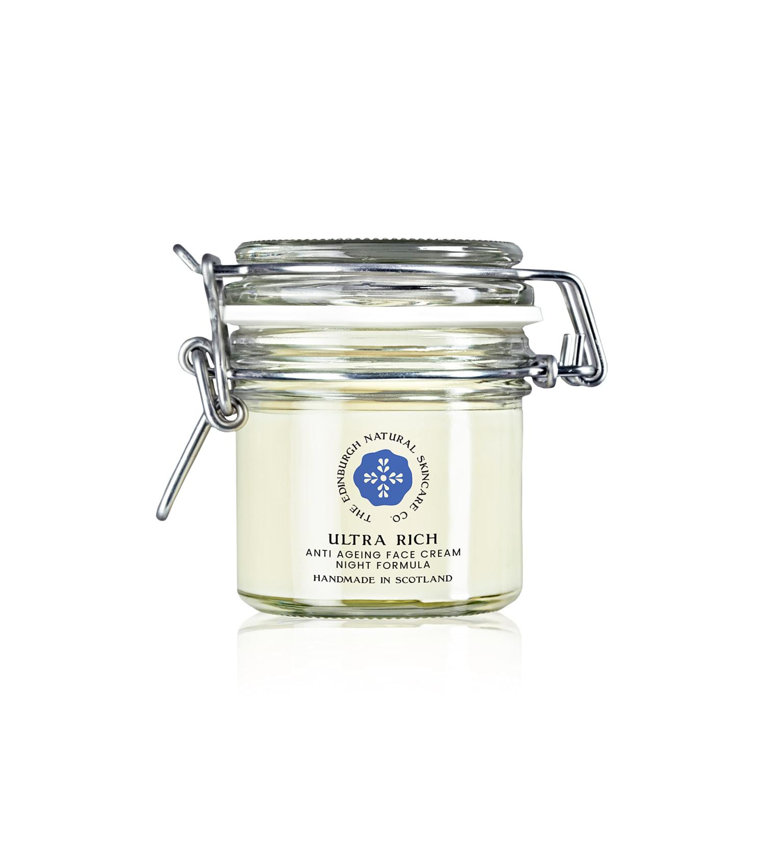 Anti-Ageing Ultra Rich Night Face Cream - Hydrating & Nourishing | 100% Natural Formula for Smoother Radiant Skin | Edinburgh Skincare - Buy Online on GoSupps.com