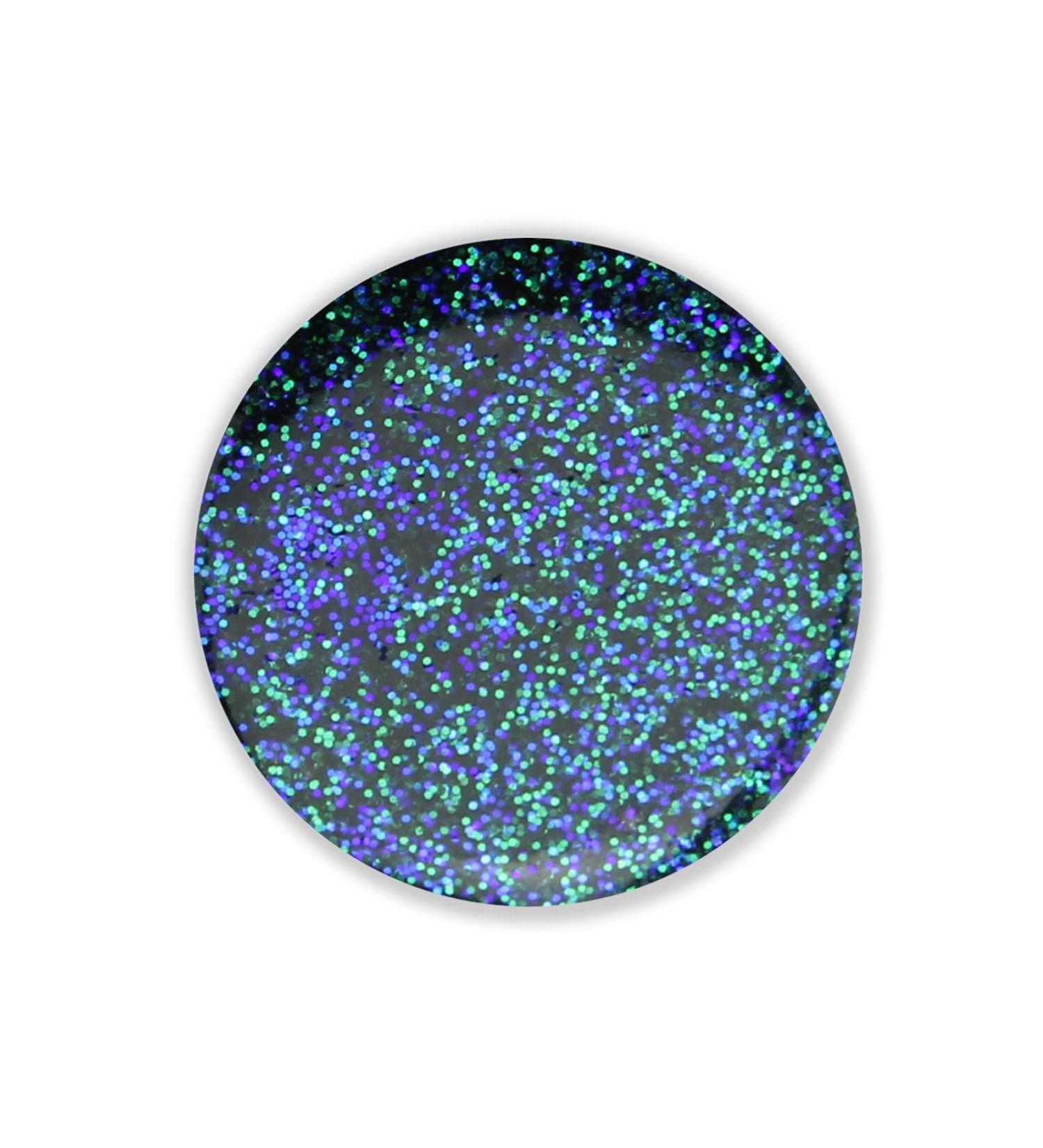 UV Colour Fusion Glitter Gel - passion petrol (gr n-blau mix) 5ml