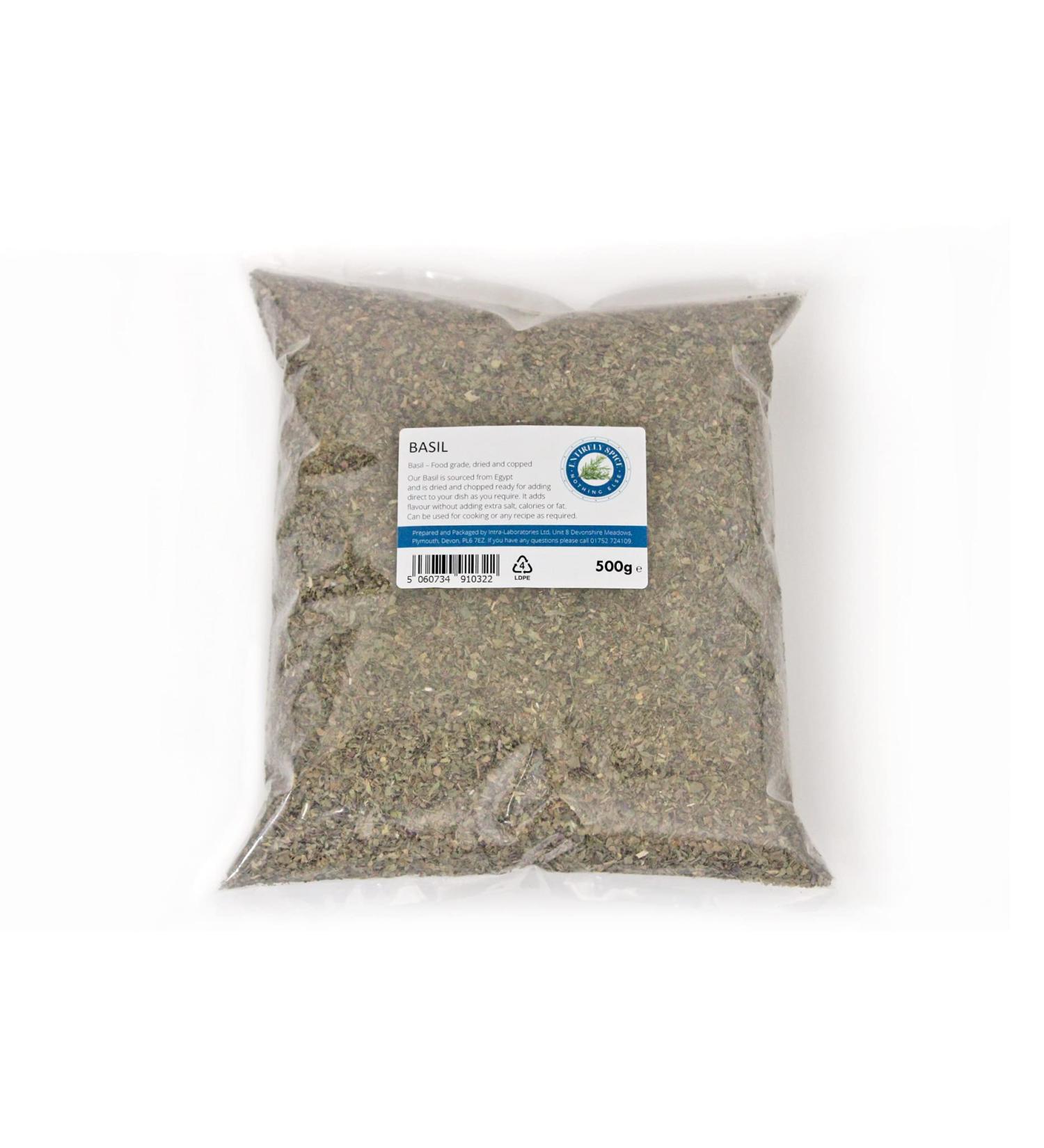 Chopped Dried Basil 500g - Selected Premium Food Grade - Buy Online on GoSupps.com