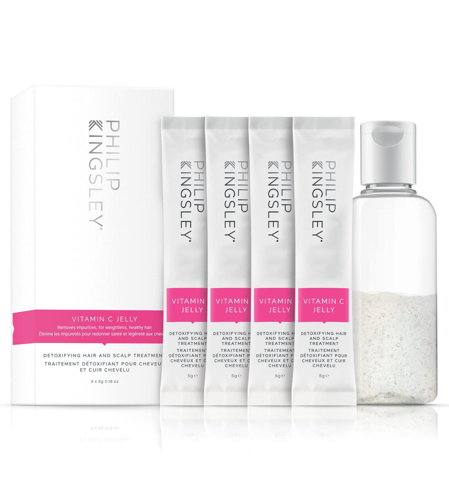 Philip Kingsley Vitamin C Jelly Detoxifying Hair & Scalp Treatment | Achieve Weightless Shiny & Radiant Hair in 5 Minutes - 4 x 5g - Buy Online on GoSupps.com