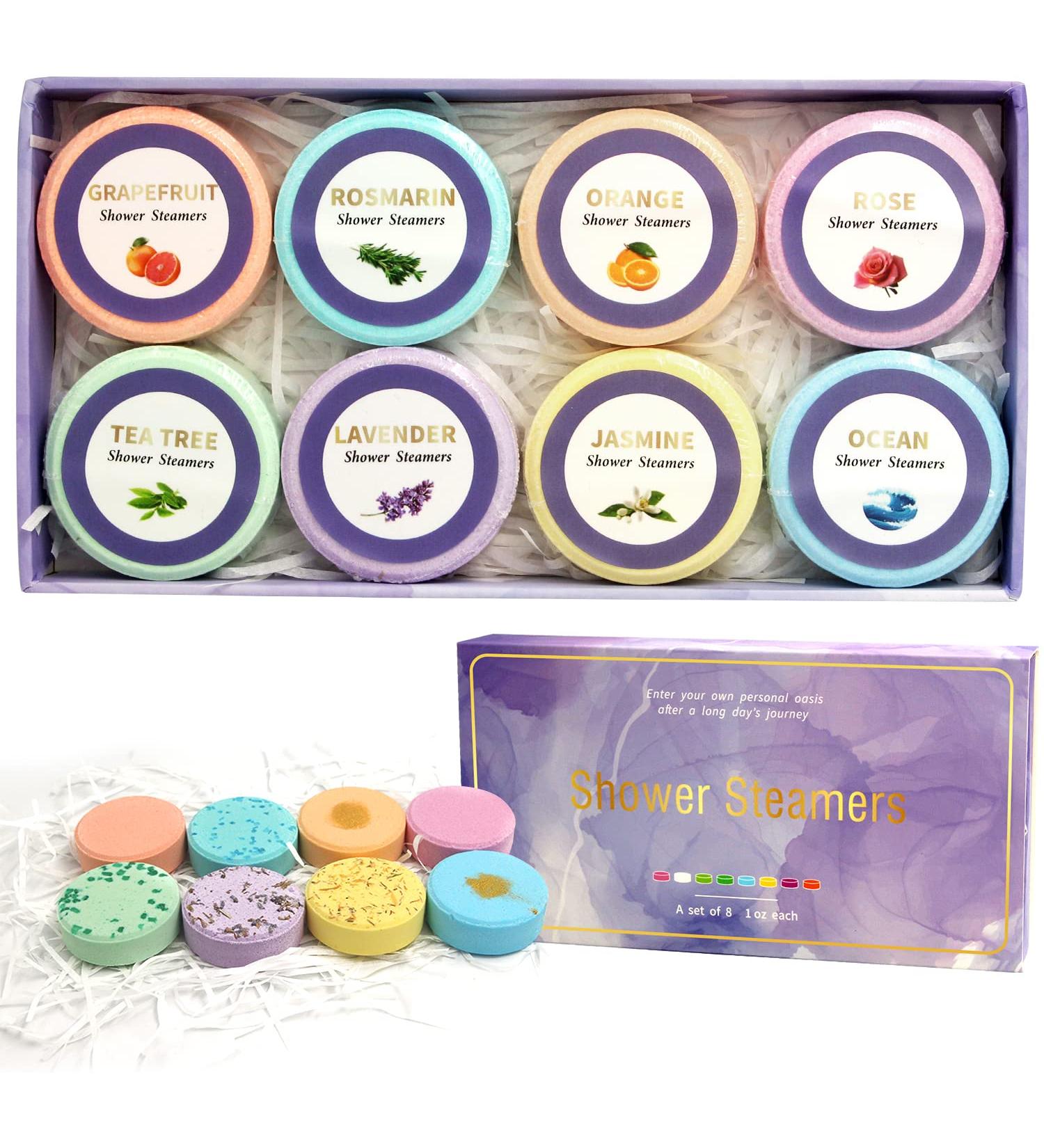 ZTOONE Shower Steamers Aromatherapy Gift Set for Relaxation - 8pc Bath Bombs, Perfect for Valentines, Birthday, Mothers Day, Christmas Gifts for Women - Buy Online on GoSupps.com