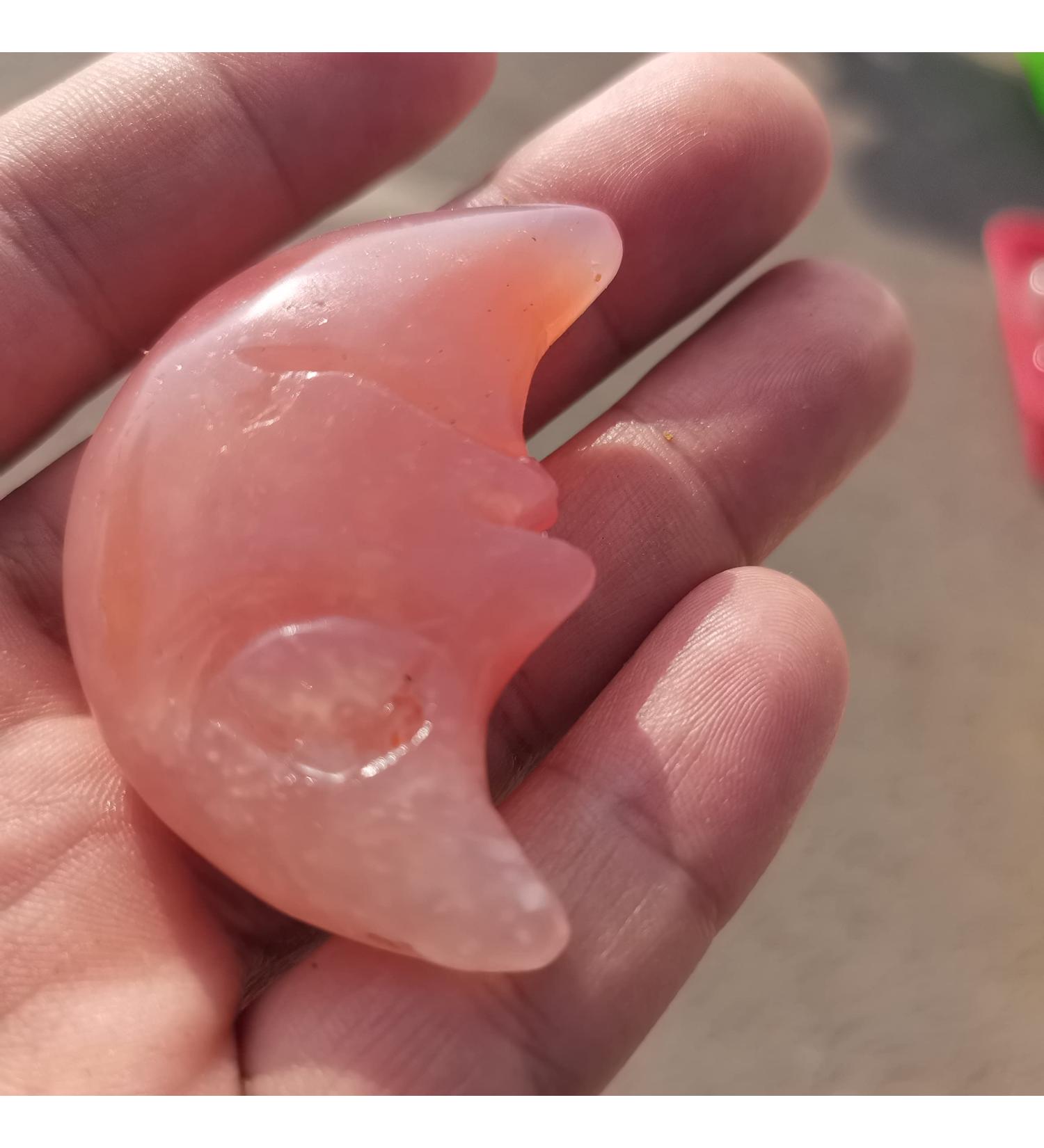 Crystal Rough Specimen Healed Natural Agate Geode Moon Shaped Crystal Cluster Half Moon Agate Geode Carved Crystal Stones Reiki Natural Stones and Minerals As a Gift (Size : 1pcs) - Buy Online on GoSupps.com