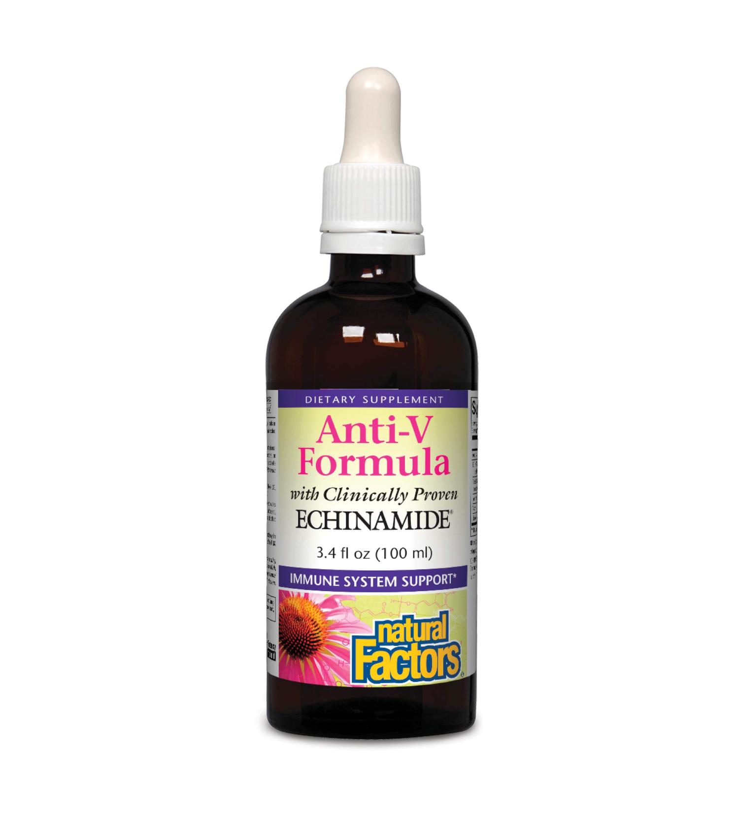 Natural Factors Anti-V Formula with Echinamide 3.4 fl oz | Immune Support Supplement - Buy Online on GoSupps.com