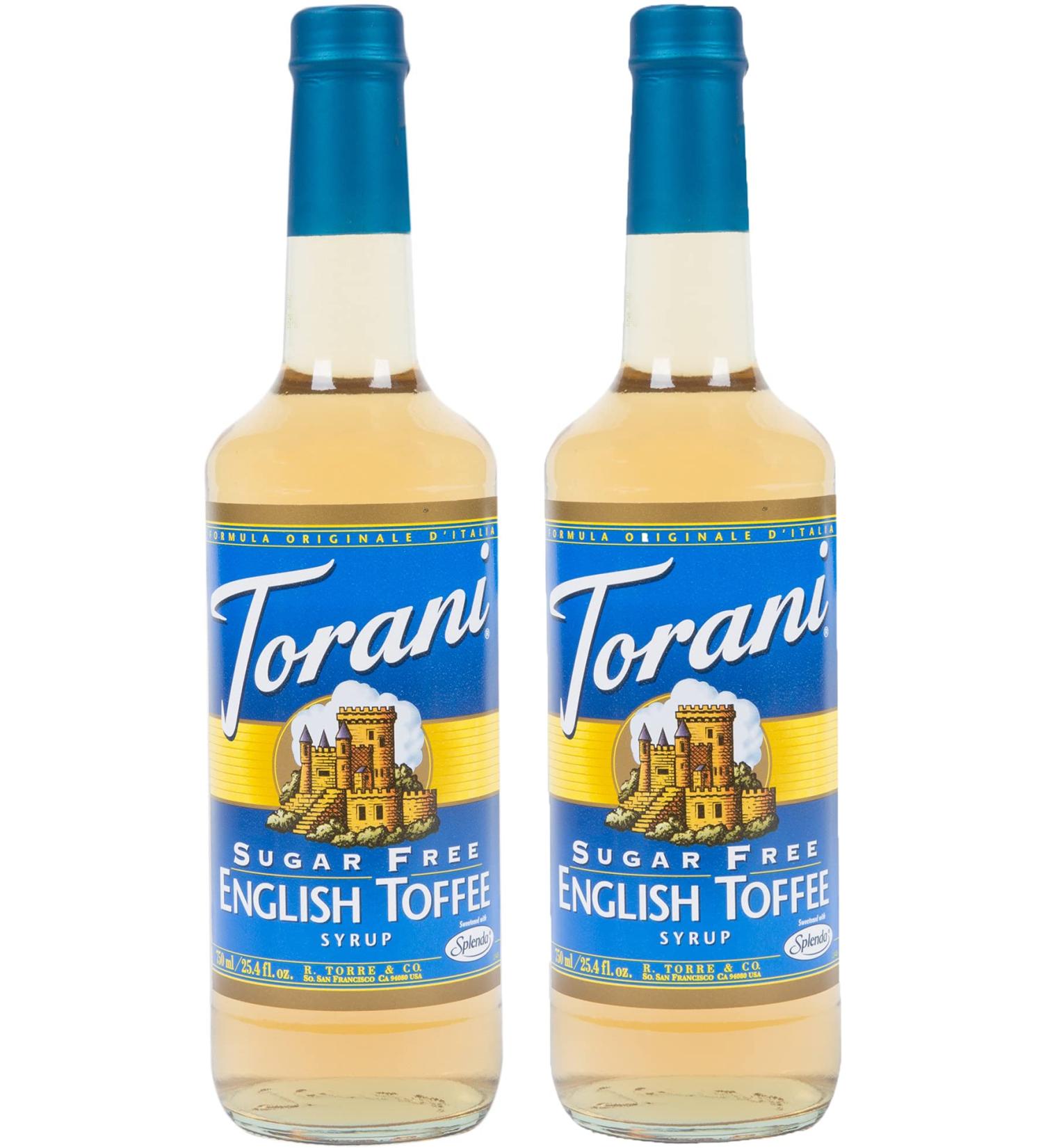 Torani Sugar-Free English Toffee Flavour Syrup 750ml bottle 2 Pack Glass Bottle 750 ml (Pack of 2) - Buy Online on GoSupps.com