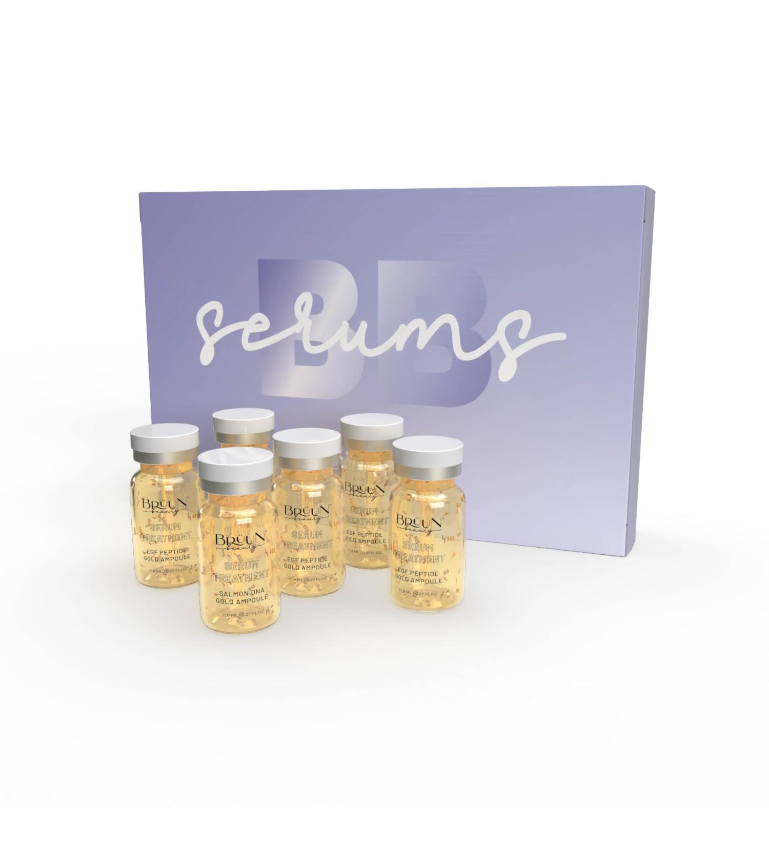 BRUUN BB Glow Serum Ampoule Pack of 6 EGF Peptide for Skin Strength & Elasticity | Spa & Esthetician Skin Care Kit - Buy Online on GoSupps.com
