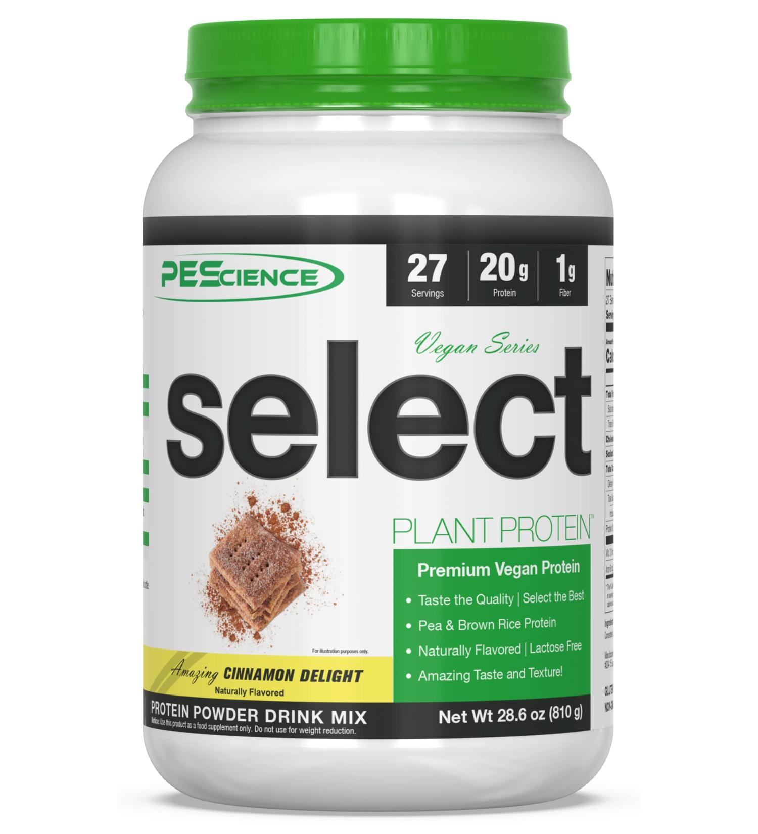 PEScience Select Vegan Plant Based Protein Powder - Cinnamon Delight 27 Servings - Buy Online on GoSupps.com