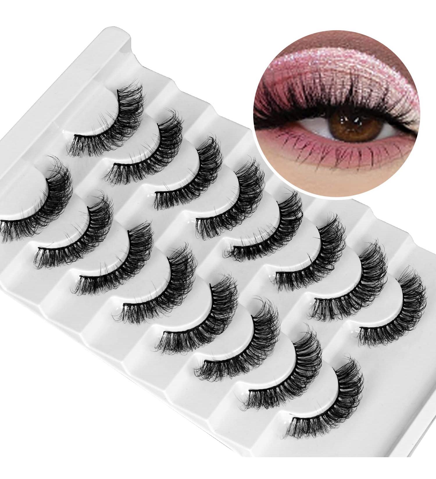 Leipple False Eyelashes 8 Pairs - Professional 8D Mink Lashes - Natural Waterproof Faux Mink Eyelashes (QZ-13) - Buy Online on GoSupps.com