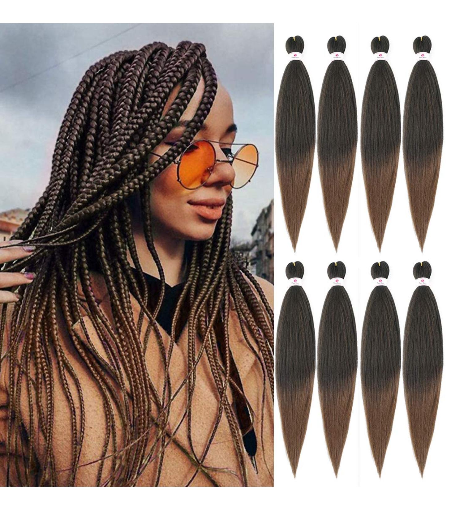 Beyond Beauty 26Inch 8Pack/Lot Pre Stretched Braiding Hair Extensions EZ Briads Hot Water Setting Yaki Braiding Hair(T1B-30) 8Packs-26Inch T1B-30 - Buy Online on GoSupps.com