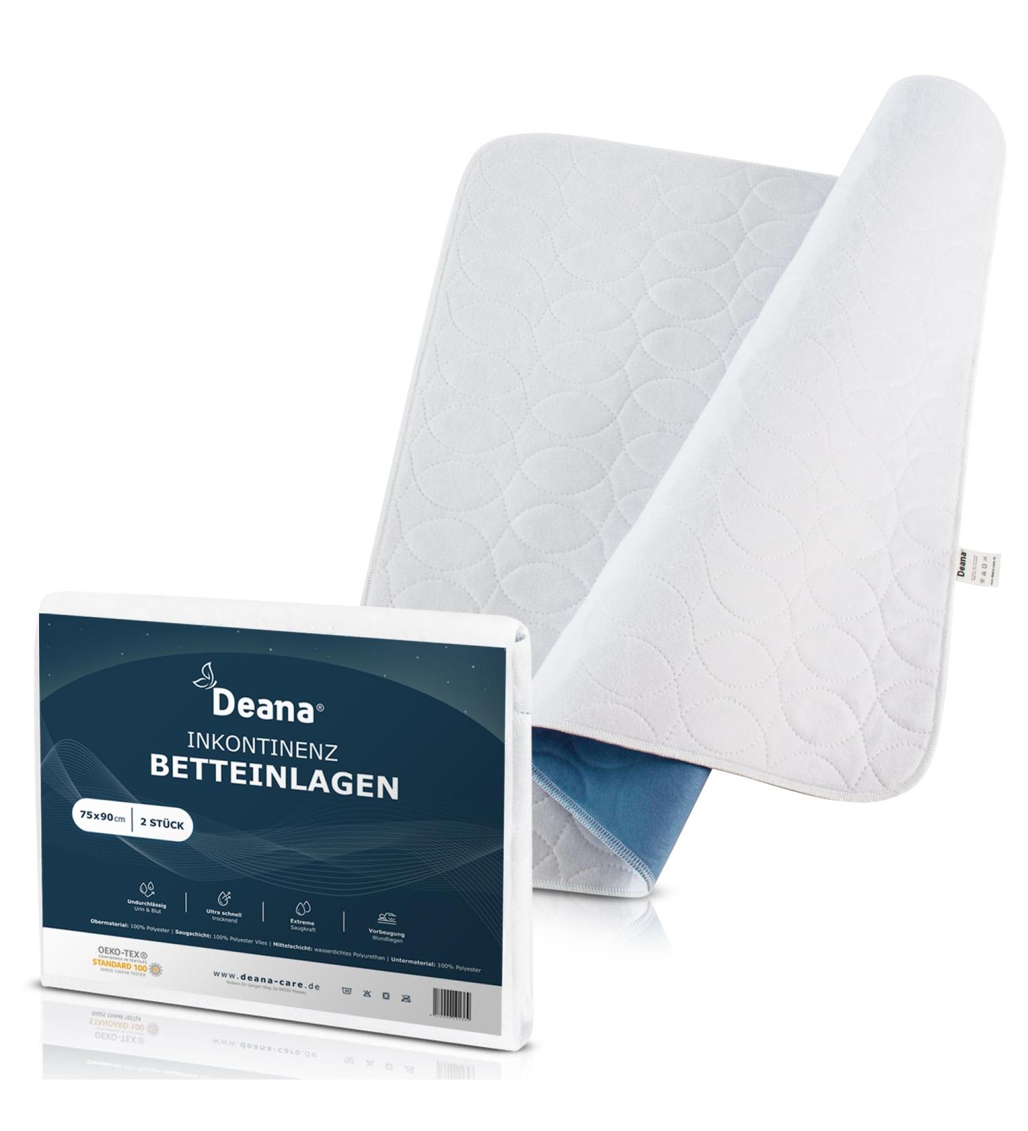 Deana Incontinence Pad 75x90 - Waterproof Mattress Protector & Washable Bed Pad for Incontinence - Best Bedding Solution - Buy Online on GoSupps.com