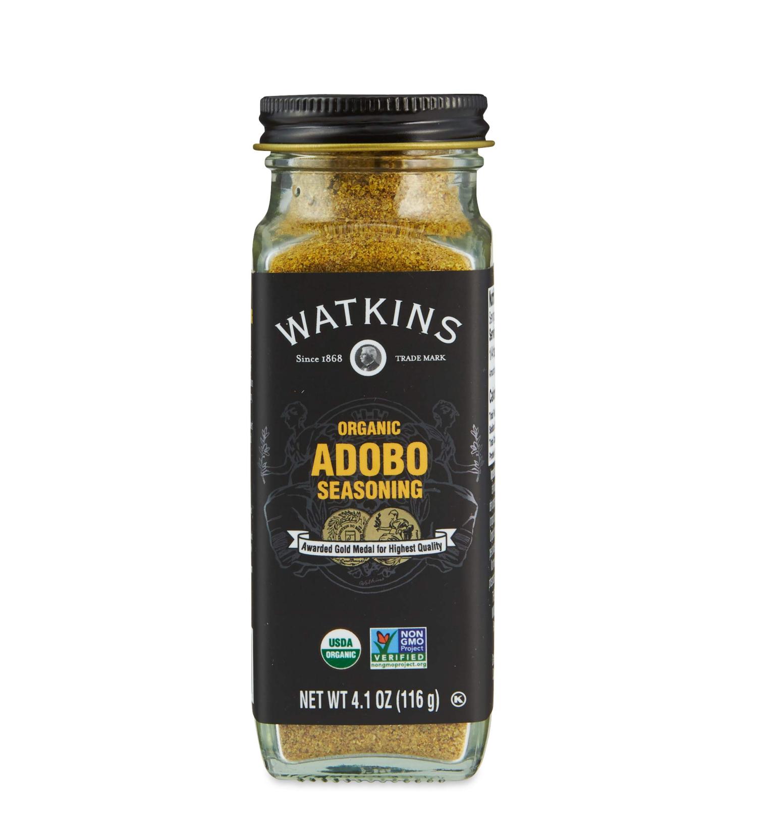 Watkins Gourmet Organic Adobo Spice Jar - Non-GMO, Kosher, 4.1 oz - 1-Pack - Buy Online on GoSupps.com