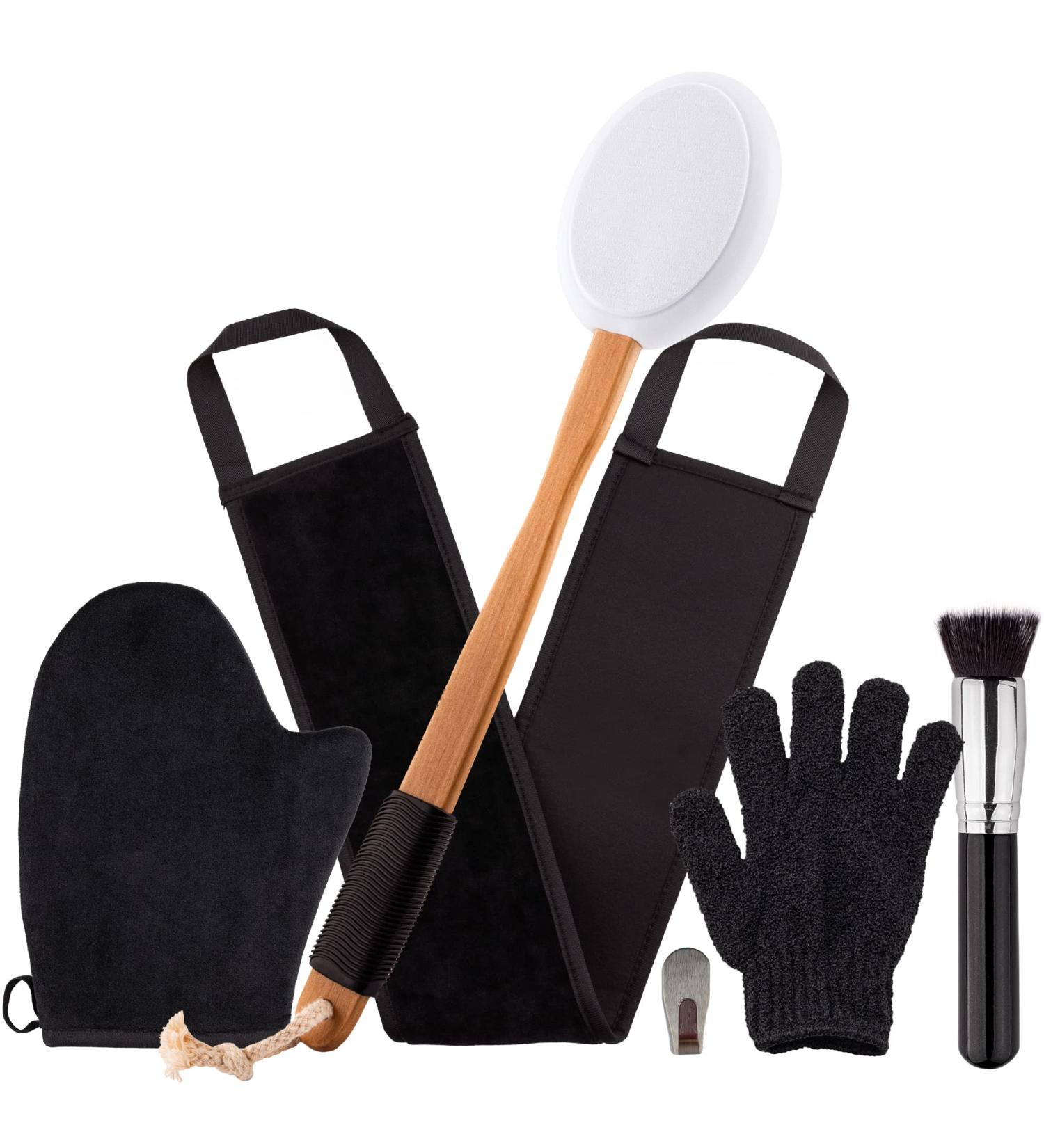 Yoove Self Tanning Mitt Applicator Bundle 5 Piece - Ultimate Self Tan Kit with Back Lotion Applicator, Self Tanner Mitt, Tanning Glove, Exfoliating Brush, and Back Rub Mitten - Self Care Bundle for Flawless Tanning (Tanning Kit) - Buy Online on GoSupps.com