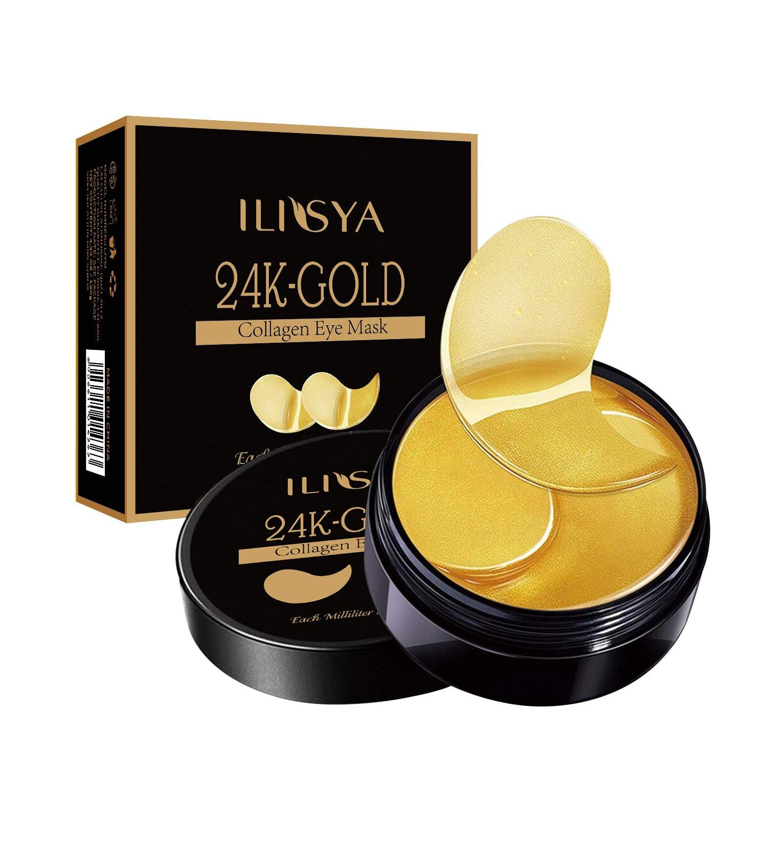 24K Gold Under Eye Masks - Anti-Dark Circles & Puffiness Relief - 60 Pads for Moisturizing & Anti-Aging - Buy Online on GoSupps.com