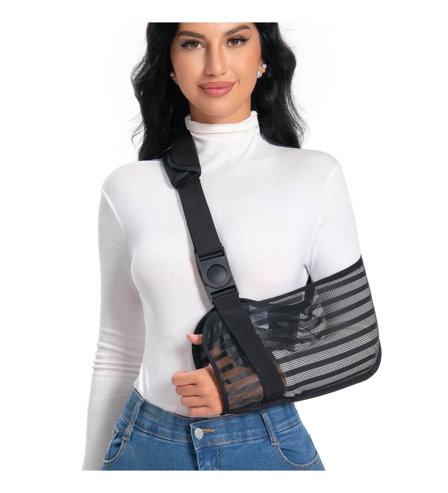 Buy Arm Sling for Shoulder & Elbow Injuries | Comfortable Medical Immobilizer & Breathable Support Brace for Torn Rotator Cuff - Buy Online on GoSupps.com