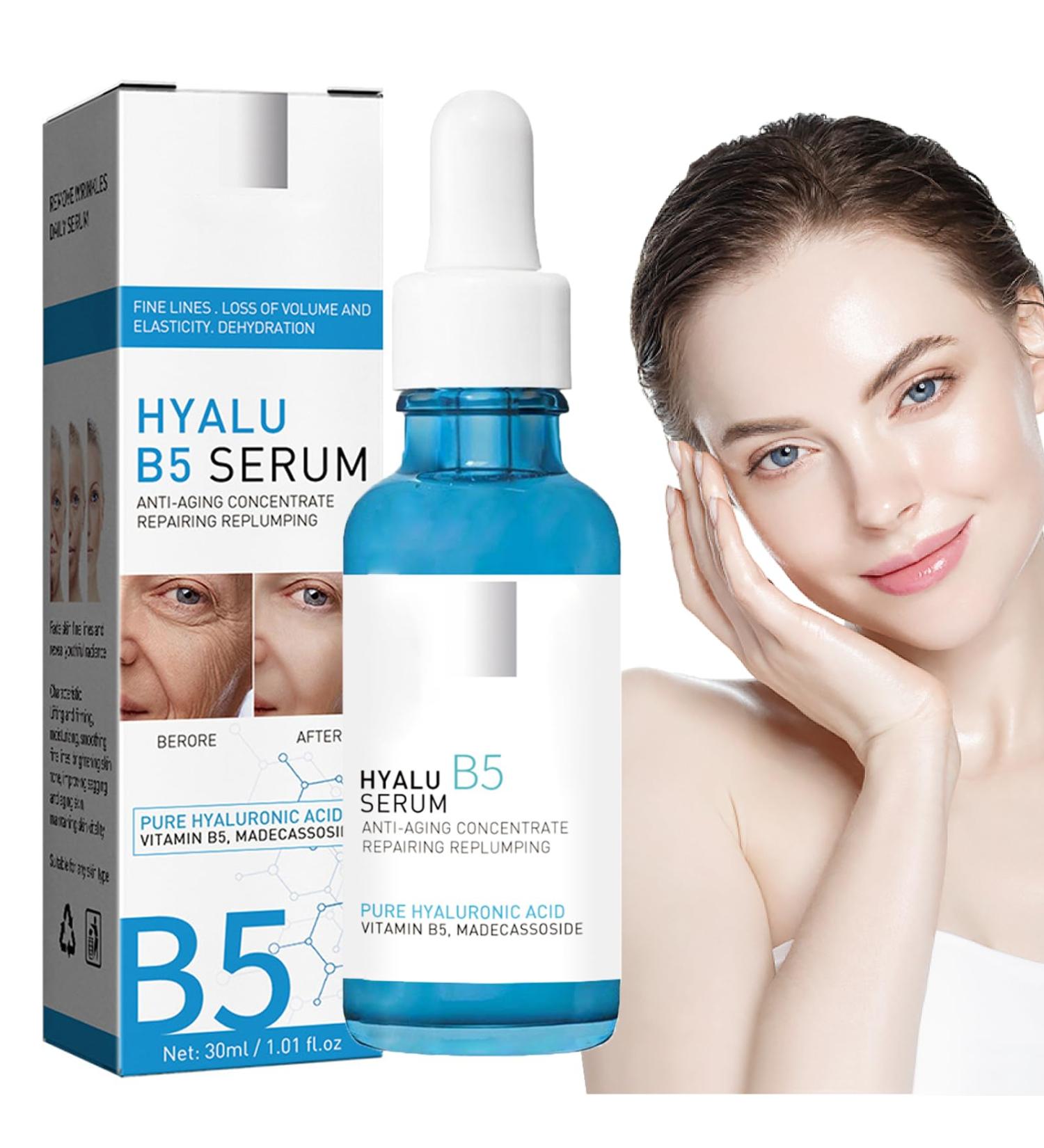 Hyaluronic Acid & B5 Serum - Dark Spot Remover for Face - Hyaluronic Acid Serum for Face for Hydrated - Anti Aging Serum Targets Fine Lines & Wrinkle - Firming and Plumping of Skin All Skin Types (B5) - Buy Online on GoSupps.com