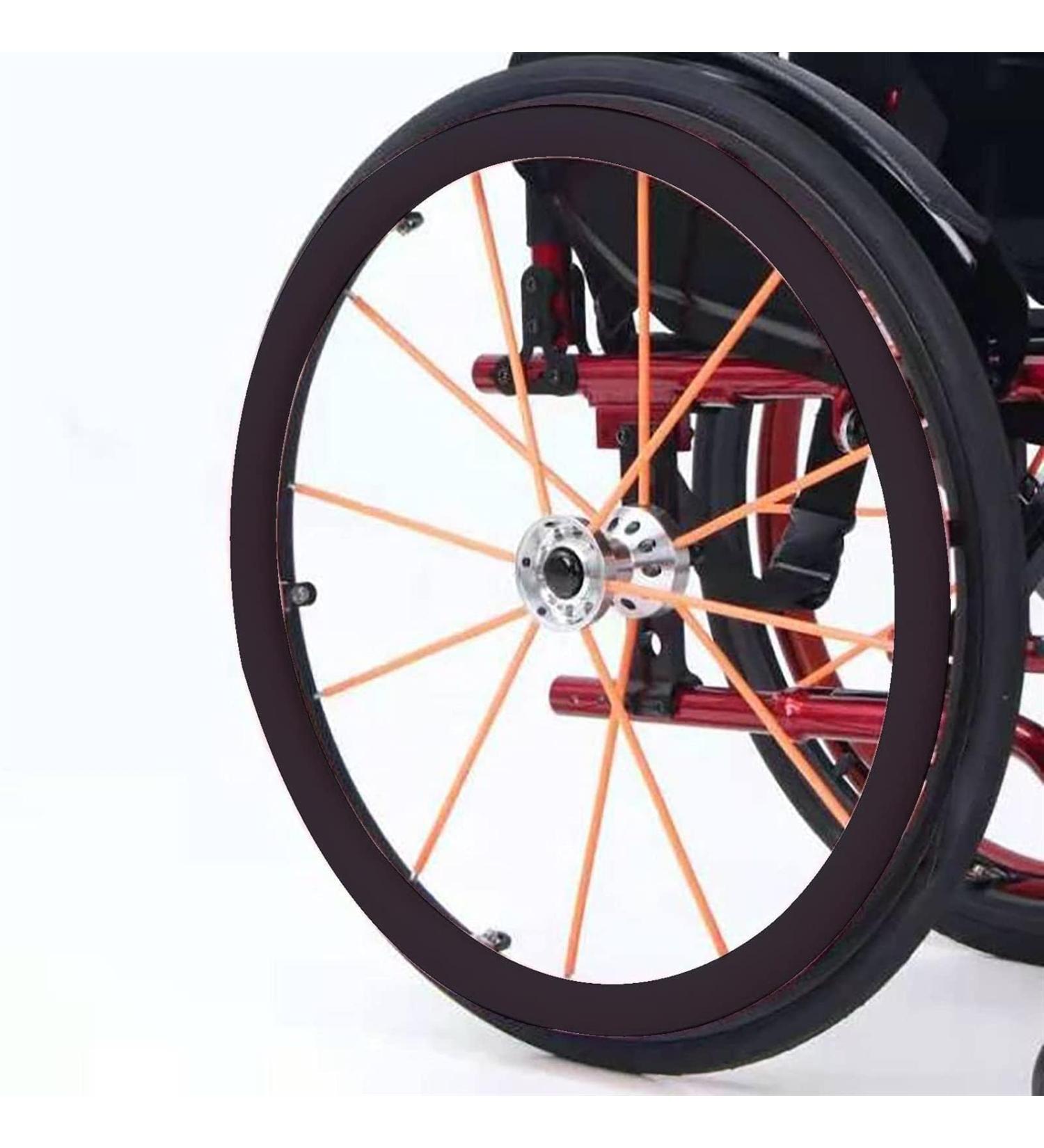 Silicone Wheelchair Push Rim Covers(22/24 Inch) Wheelchair Pusher Cart Ring Protective Sleeve Non-Slip Multiple Colour Choose Can Be Used in Different Environments 24inch Black 24inch Black - Buy Online on GoSupps.com