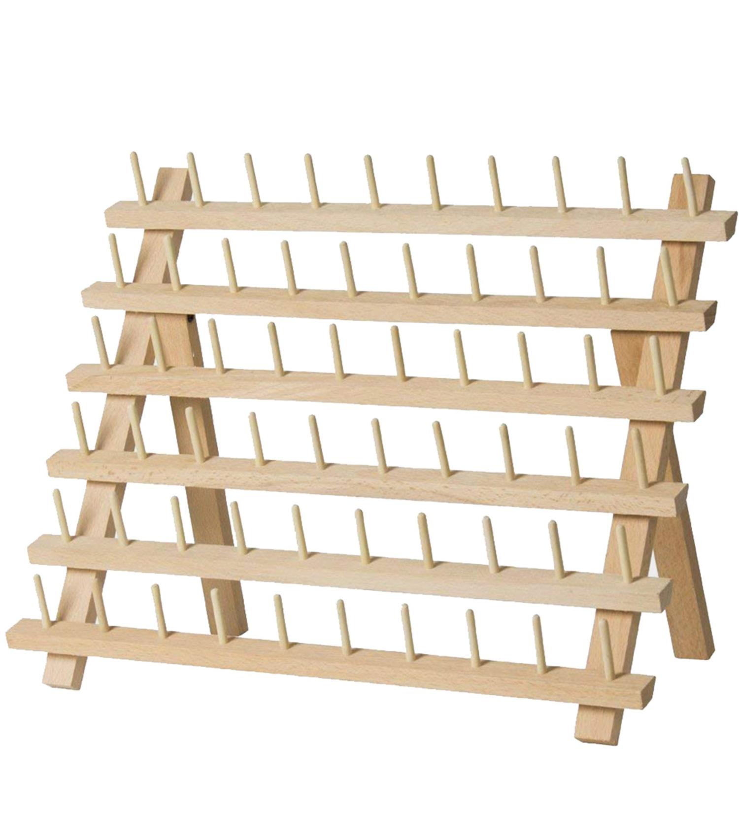 SAND MINE Wooden Thread Rack - 60 Spool Sewing & Embroidery Thread Holder - Buy Online on GoSupps.com