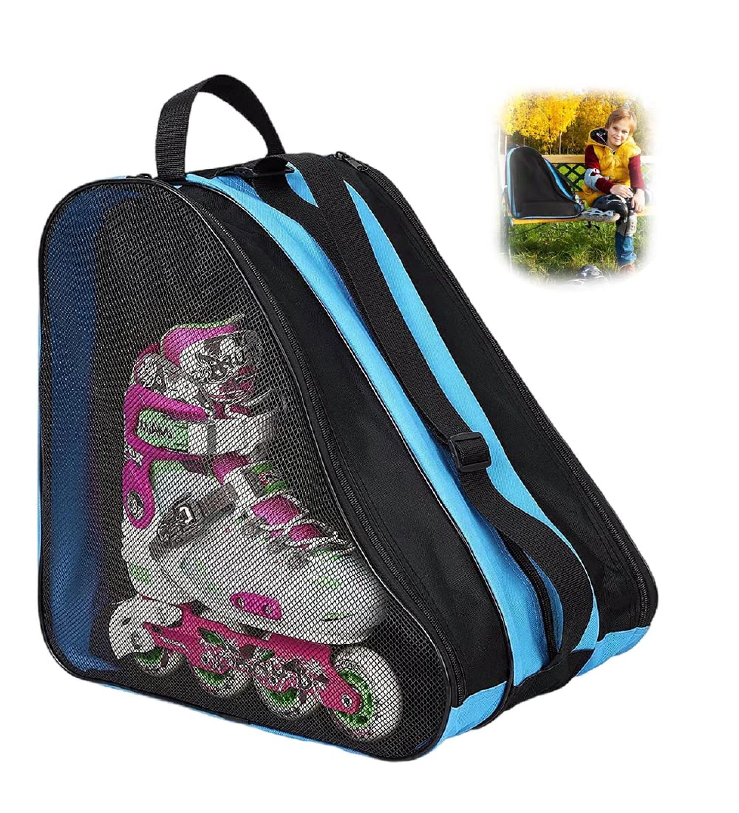 Nusogon Roller Skate Bag | Adjustable Shoulder Strap | Breathable Oxford Cloth | Skating Shoes Storage | Blue | Women Men Adults - Buy Online on GoSupps.com