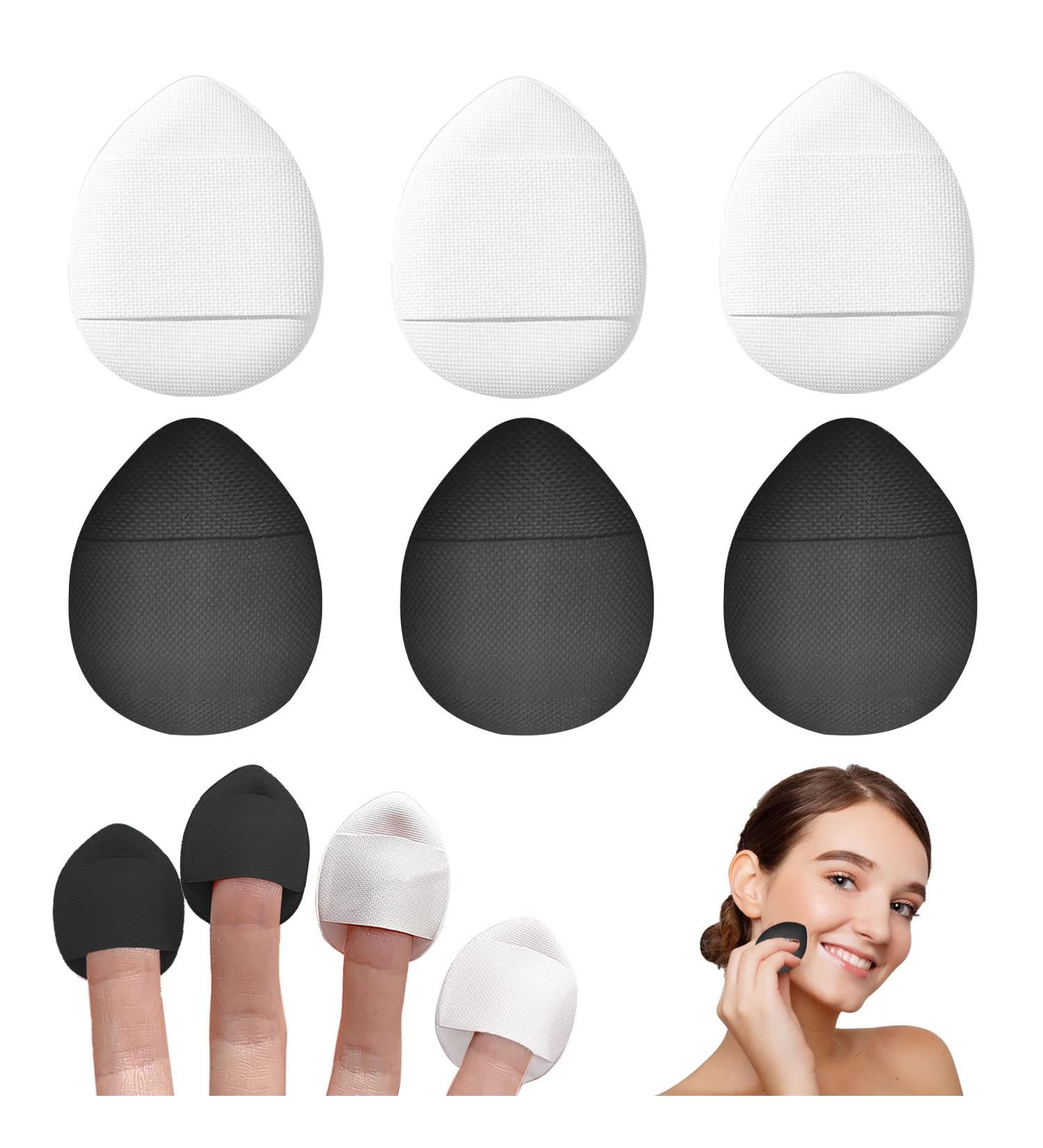 6 Piece Finger Powder Puff Set for Flawless Foundation Application - Black & White - Buy Online on GoSupps.com