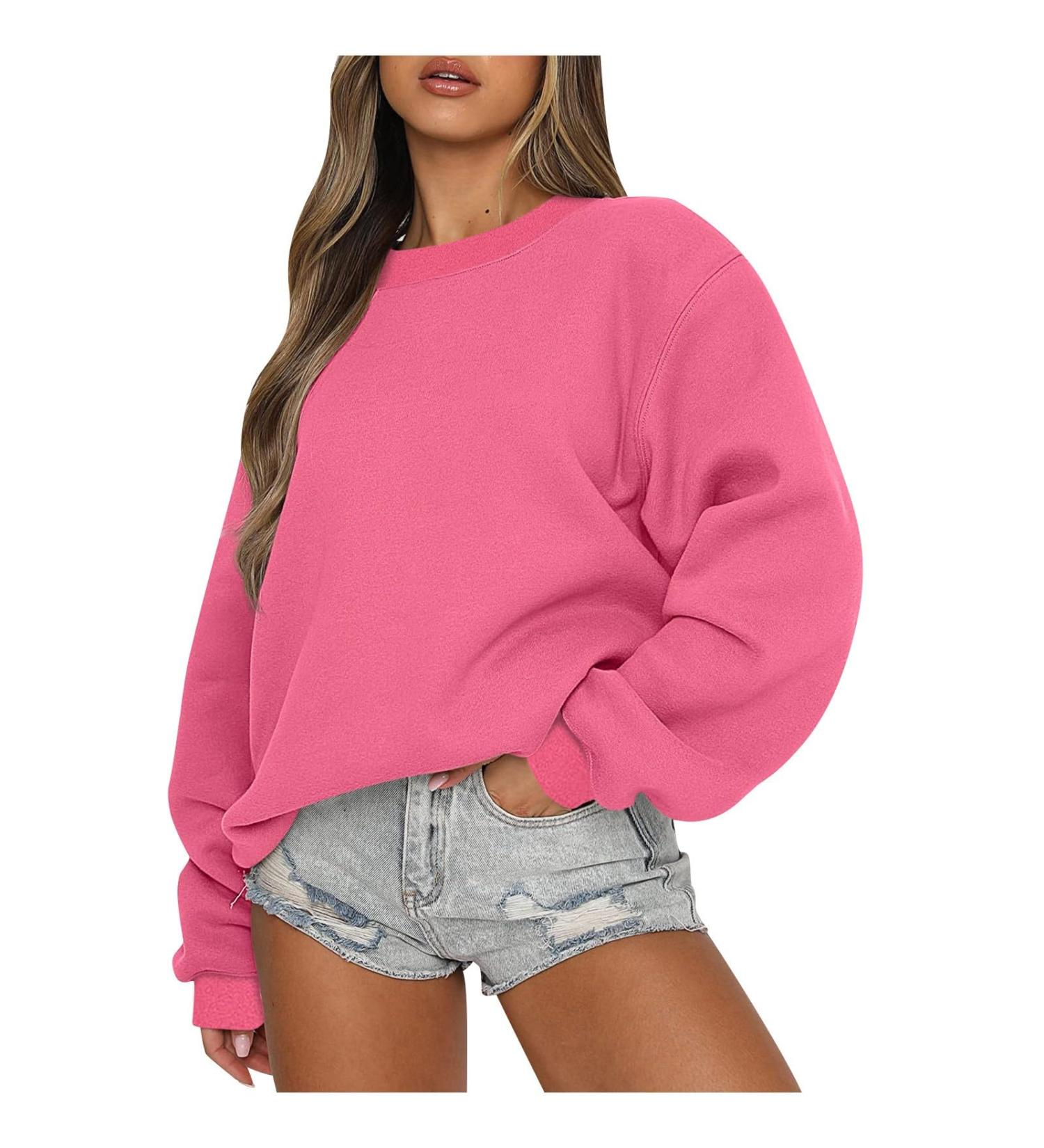 Joy-Fan Women's Casual Long Sleeve Blouse - Elegant Pink Office Sweater XL - Buy Online on GoSupps.com