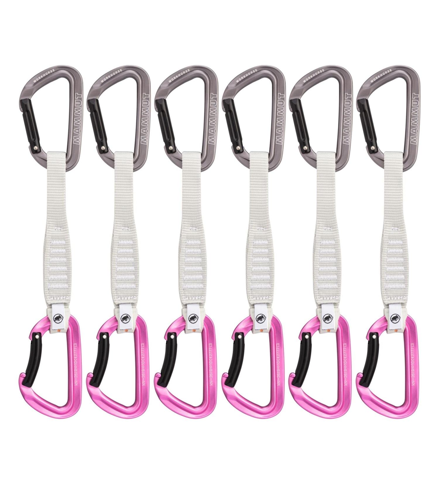Mammut Straight Gate/Bent Gate Key Lock grey-pink 17 cm
