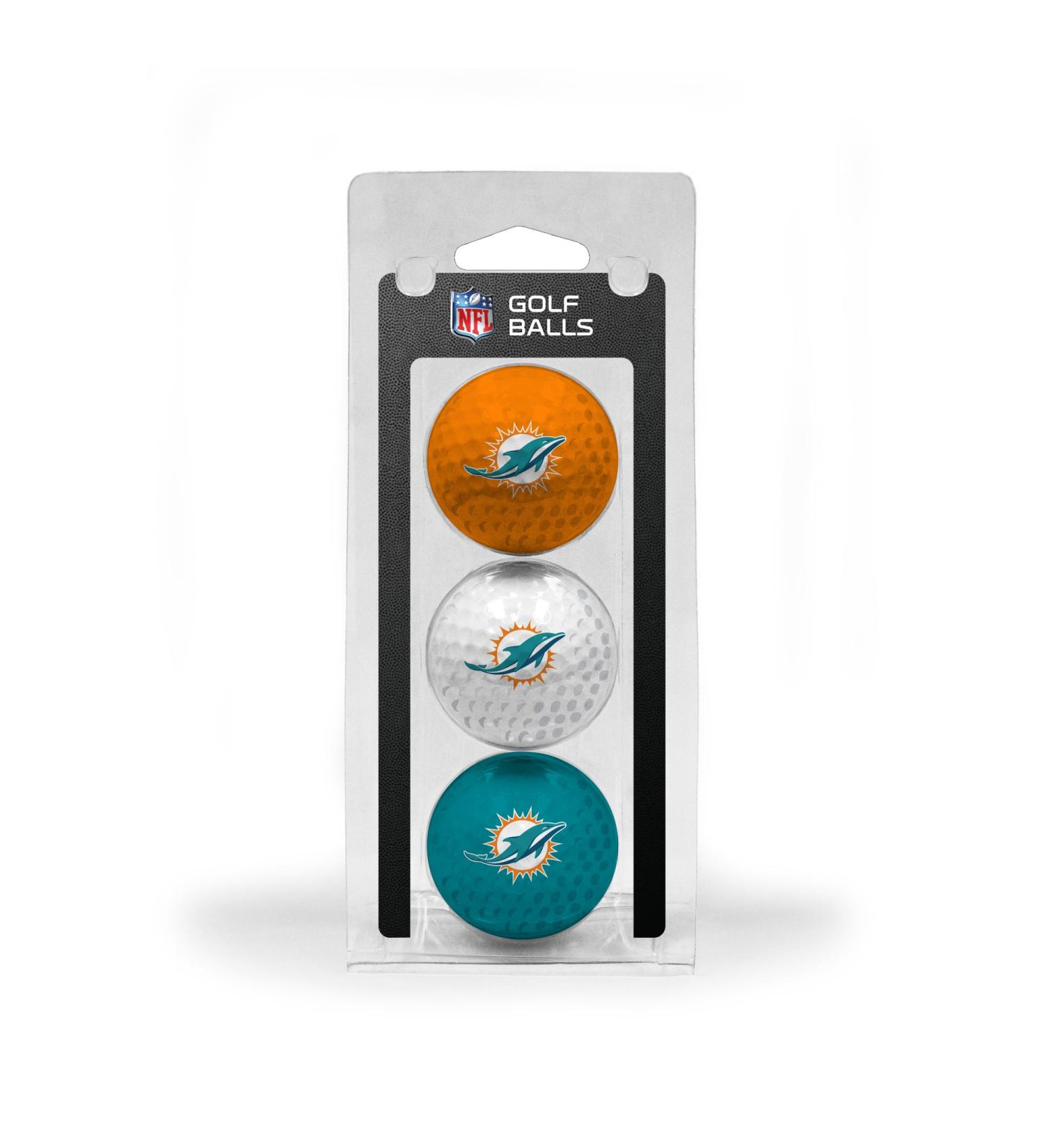 Team Golf NFL 3 Golf Balls 3-Pack 31505 Miami Dolphins One Size