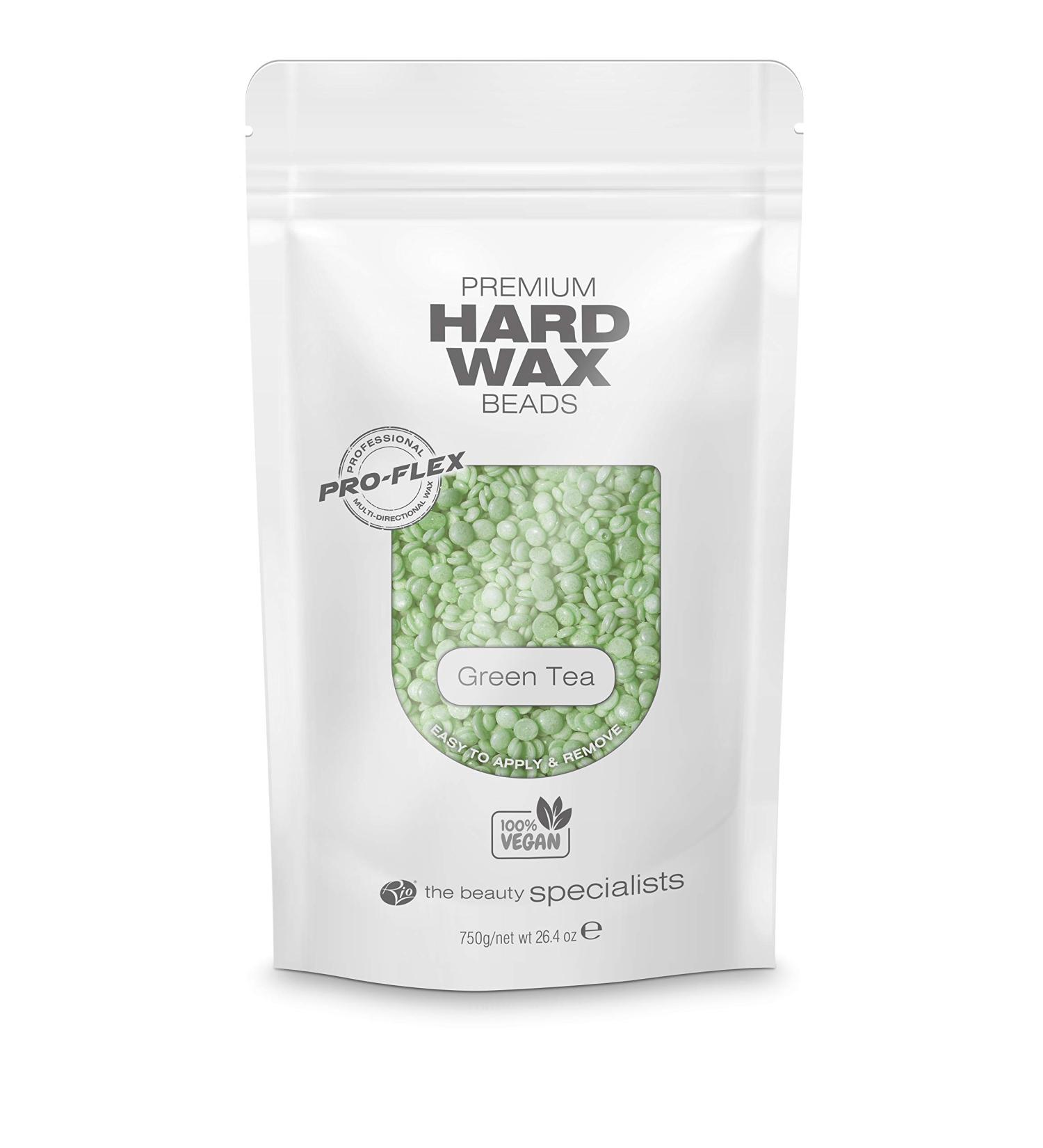 Rio Beauty Premium Hard Wax Beads 750g Green Tea - Stripless Hair Removal | 100% Vegan | 750 g (Pack of 1) - Buy Online on GoSupps.com