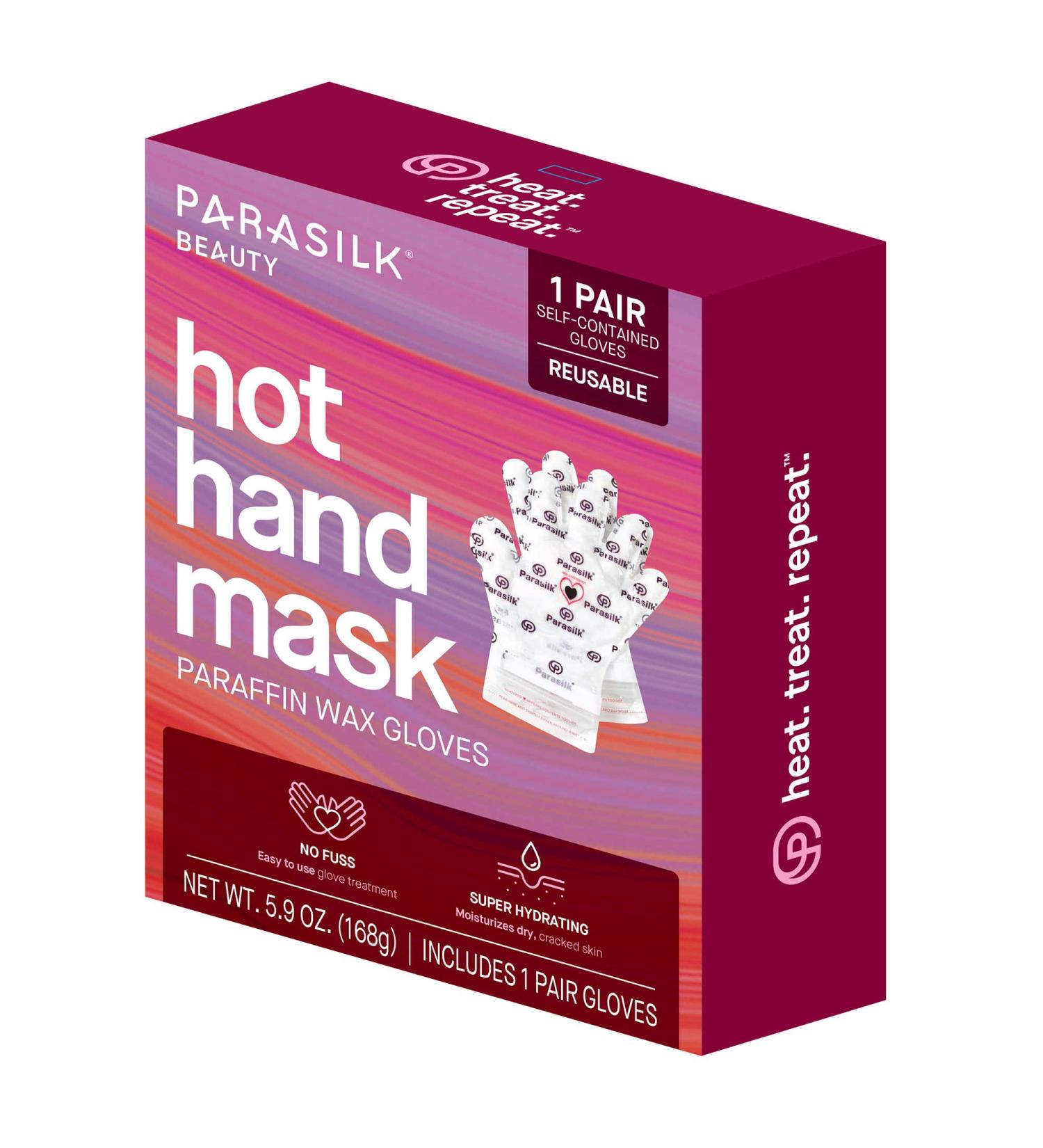 Parasilk Beauty Hot Hand Mask - Intensive Hydration Gloves with Vitamin E, Coconut, Argan & Marula Oil - Buy Online on GoSupps.com