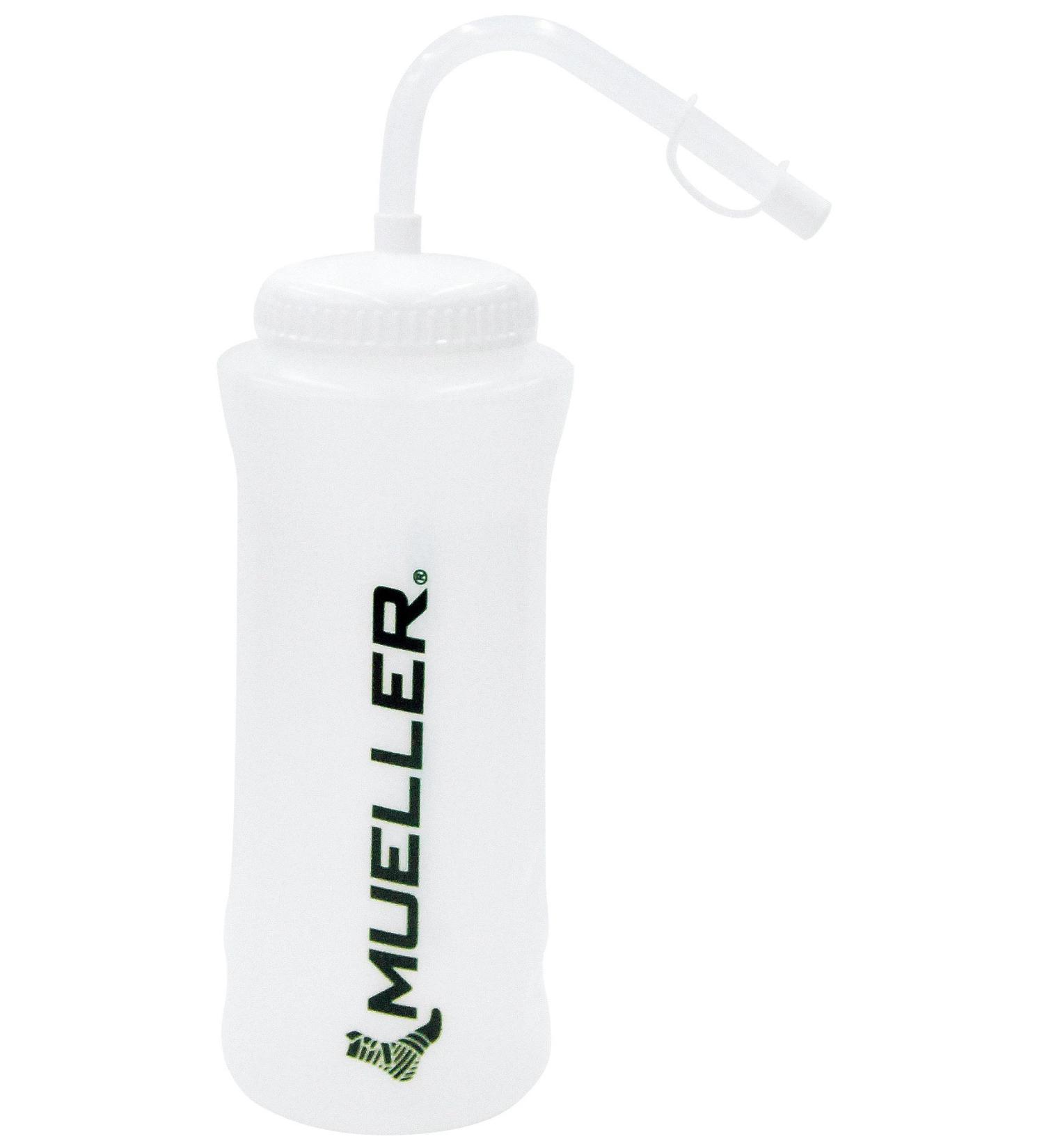 White Quart Water Bottle with Black Logo and Straw Cap - 1 Piece - Buy Online on GoSupps.com