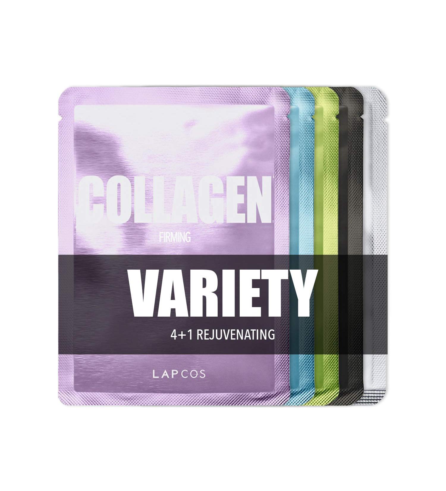 LAPCOS Rejuvenating Sheet Mask Variety Set - 5-Pack for Moisturizing & Restorative Korean Facial Skincare - Buy Online on GoSupps.com