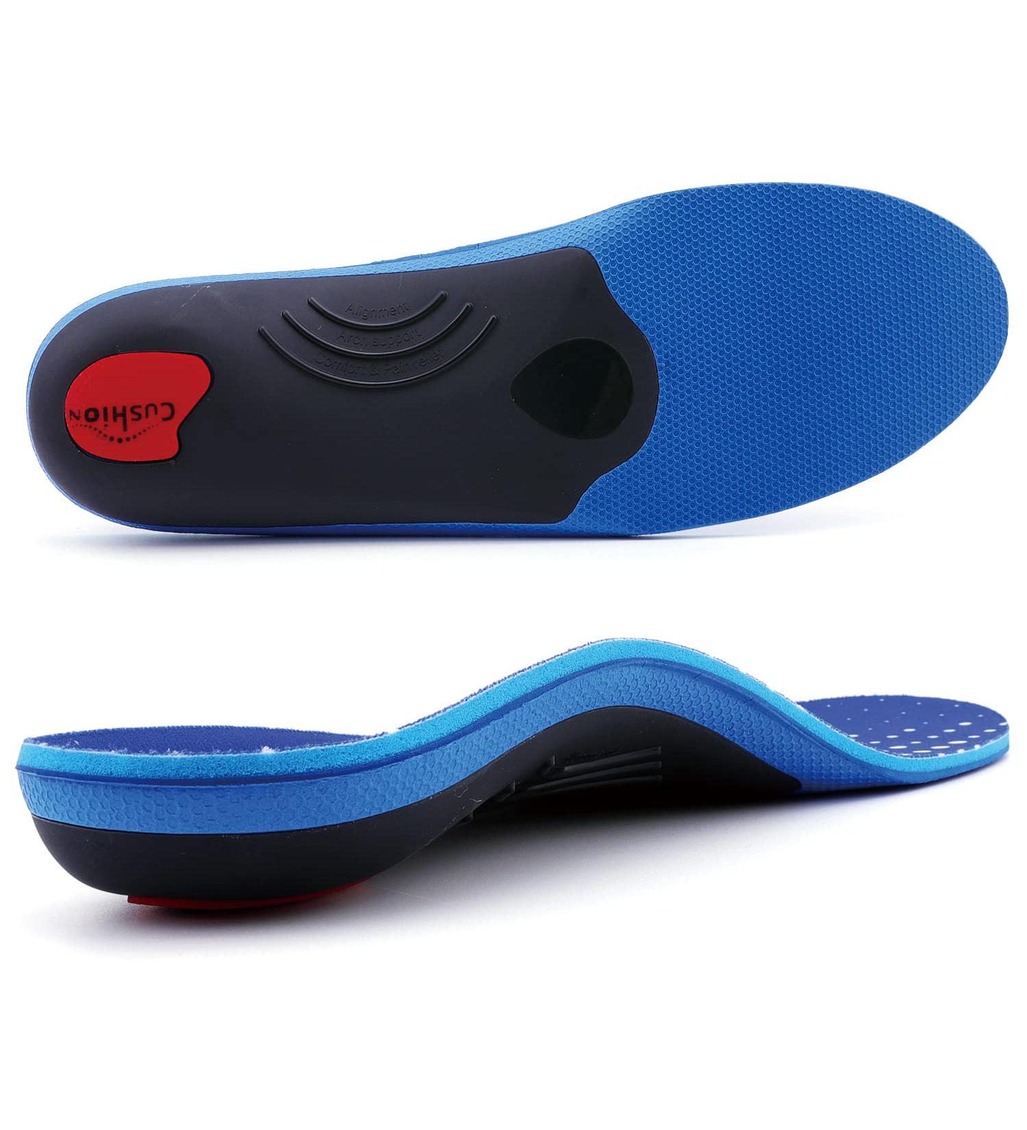 TOPSOLE Orthotic Insoles for Plantar Fasciitis, High Arches, and Foot Pain - Blue (UK-11-29.5cm) - Buy Online on GoSupps.com