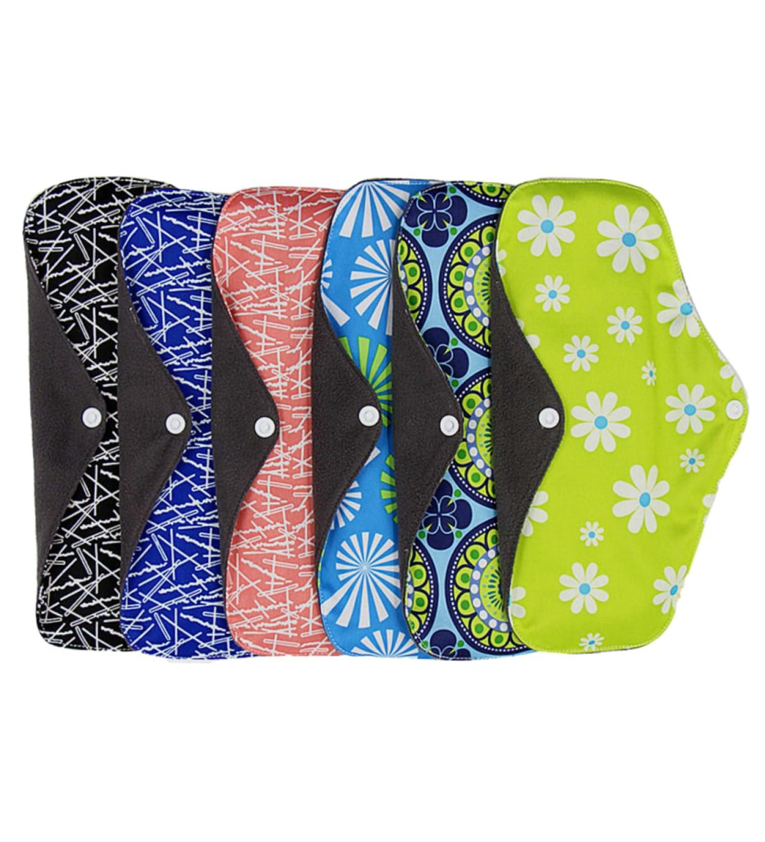 HAPINARY 5pcs Reusable Period Pads | Mama Cloth Pads | Washable Menstrual Napkin | Portable Towel Cloth | Printing Warp Pad - Buy Online on GoSupps.com