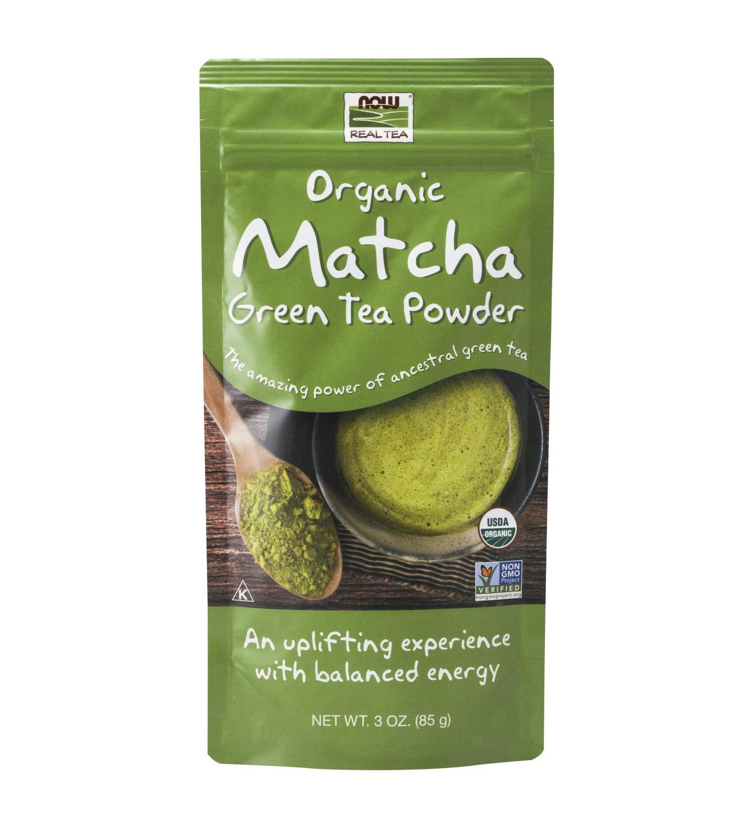 Now Foods Organic Matcha Green Tea Powder 3 oz - Real Tea for Health Benefits - Buy Online on GoSupps.com