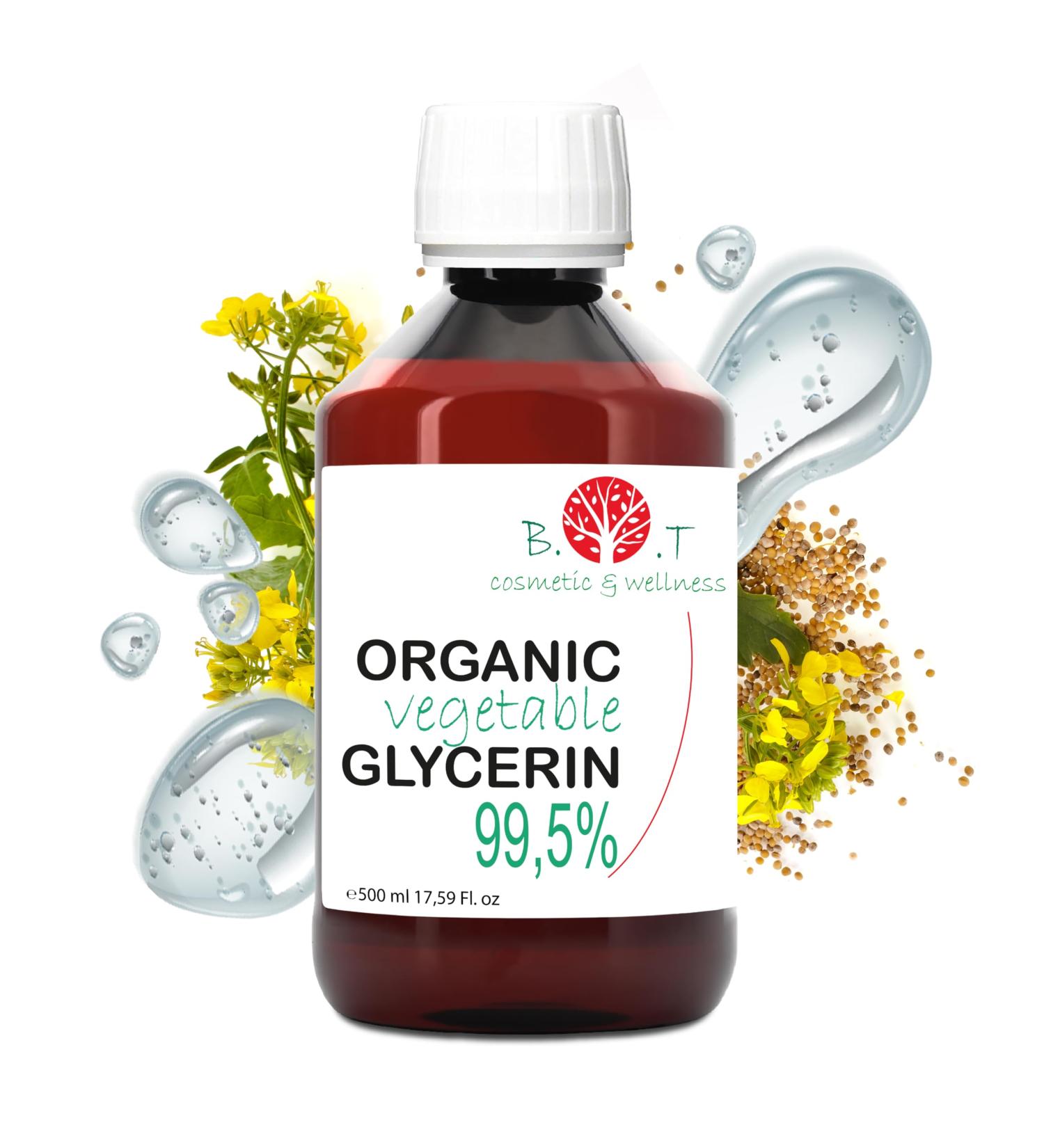 Pure and Organic Vegetable Liquid Glycerine - Vegetable Glycerine for Soap Moisturizing Face and Body 100% Natural Homemade Cosmetic Base - 500 g - Buy Online on GoSupps.com