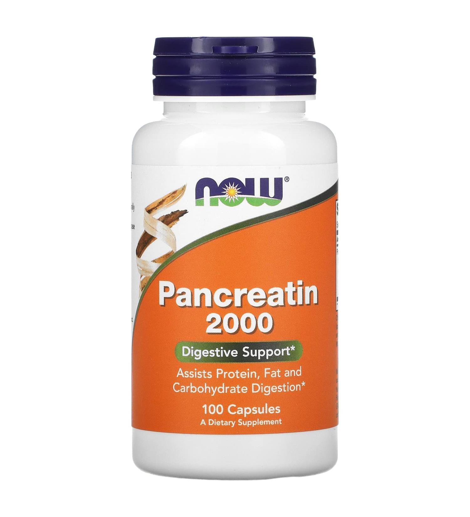 Buy Now Foods Pancreatin 10x 200 mg - 100 Capsules | International Shipping Available - Buy Online on GoSupps.com
