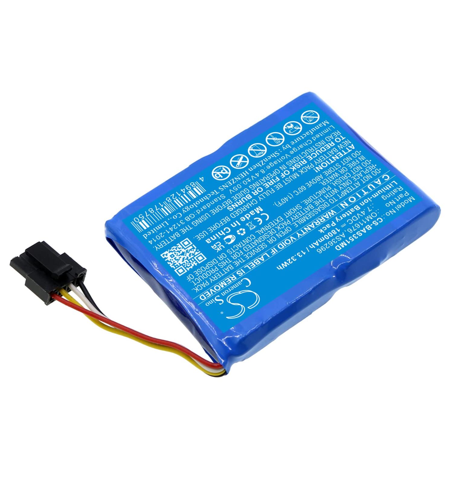 Replacement Battery for Sigma Spectrum 35162 & 35195 Wireless Infusion Pump - MED6095 N1106 OM11676 S00225 S00273 - 1800mAh/7.4V - Buy Online on GoSupps.com