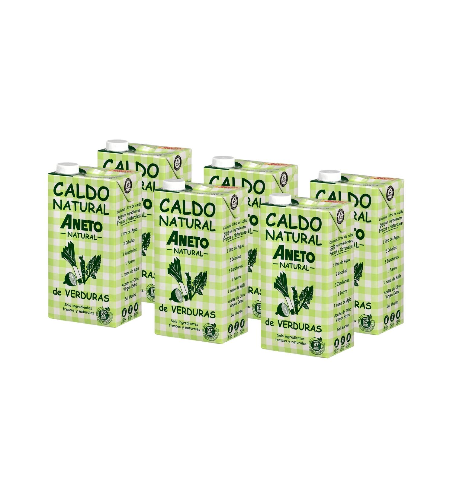 Aneto 100% Naturel - Bouillon de L gumes - bo te de 6 unit s de 1L