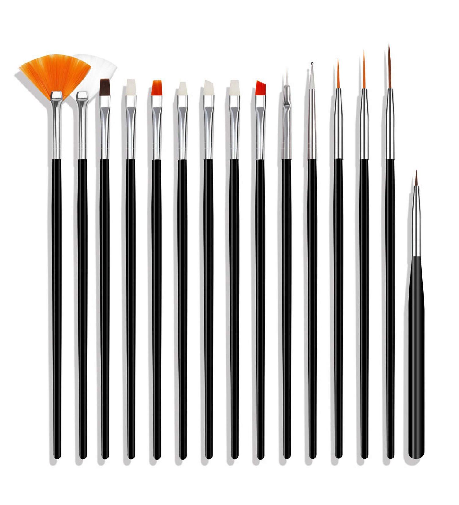 15-Part Multifunctional Painter Brush Set - Watercolor Acrylic & Nail Art Brushes for Detail Painting - Buy Online on GoSupps.com